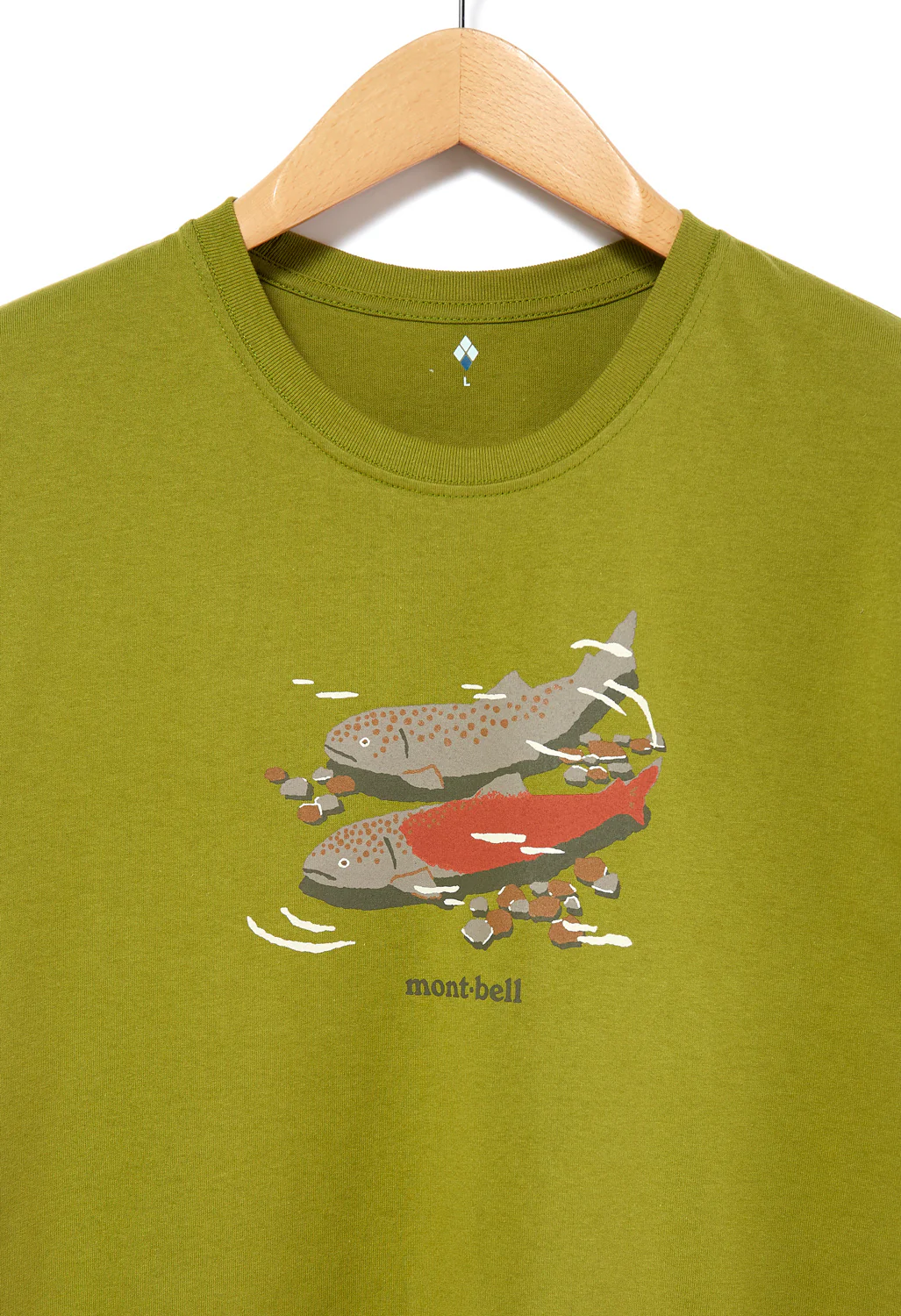 Montbell Pear Skin Cotton Ito T-Shirt - Light Thyme - Image 3