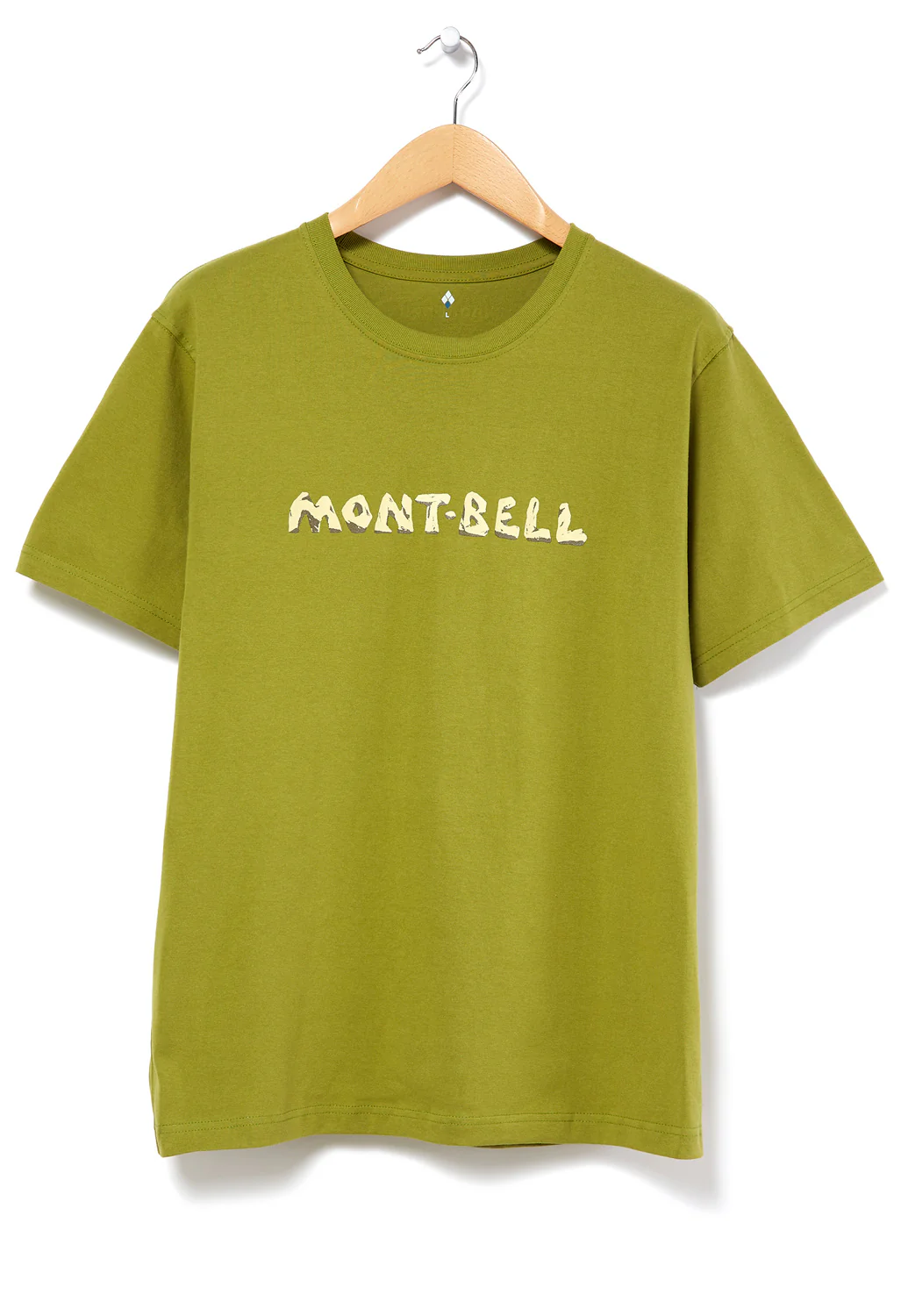 Montbell Pear Skin Cotton mont-bell Iwa Logo T-Shirt - Light Thyme