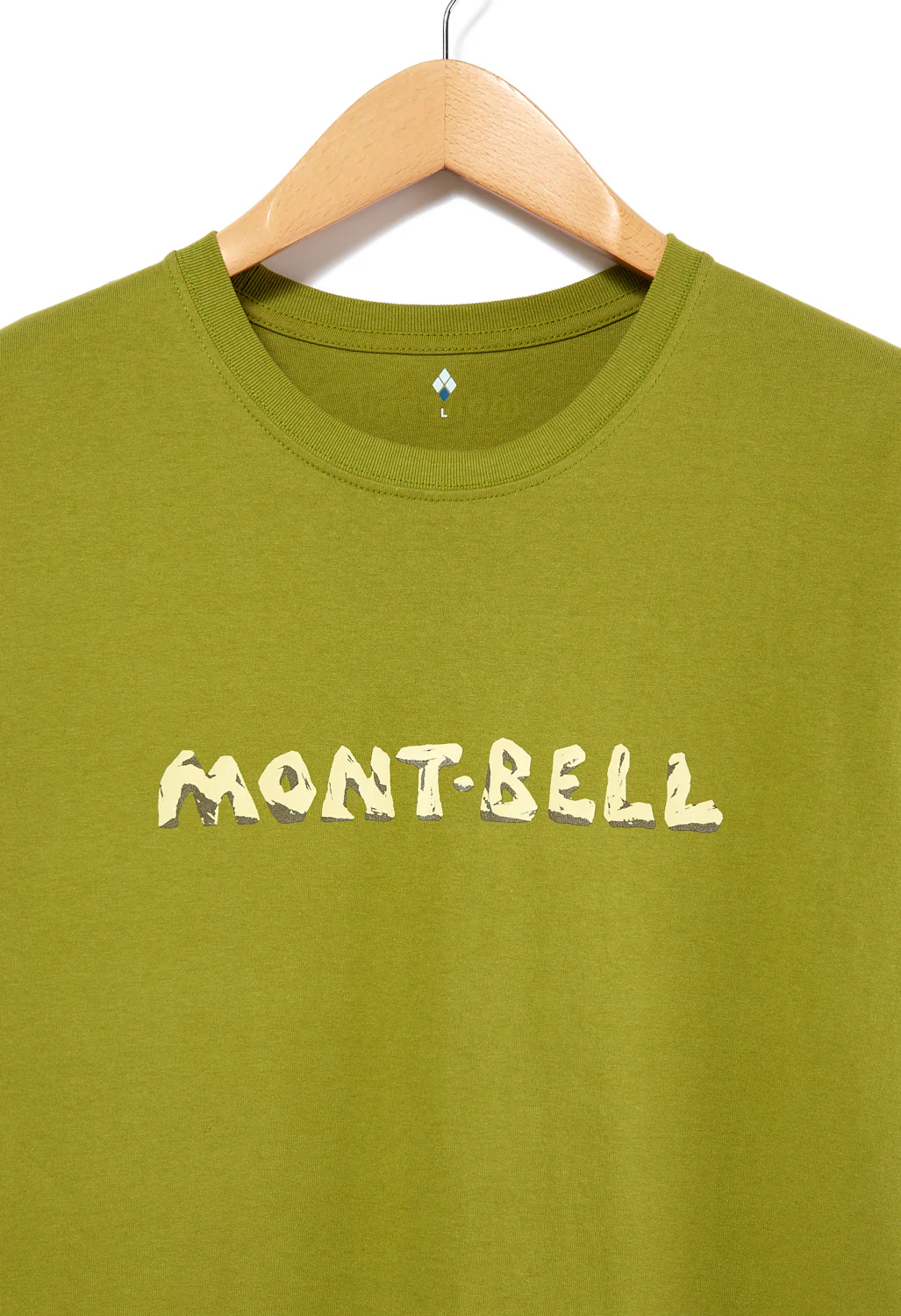 Montbell Pear Skin Cotton mont-bell Iwa Logo T-Shirt - Light Thyme - Image 3
