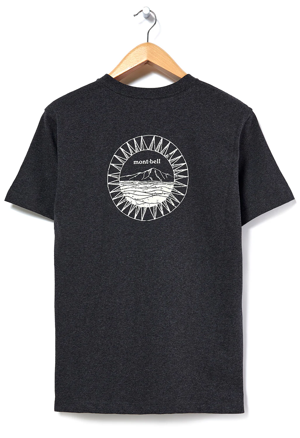 Montbell Pear Skin Cotton Shimayama T-Shirt - Dark Charcoal