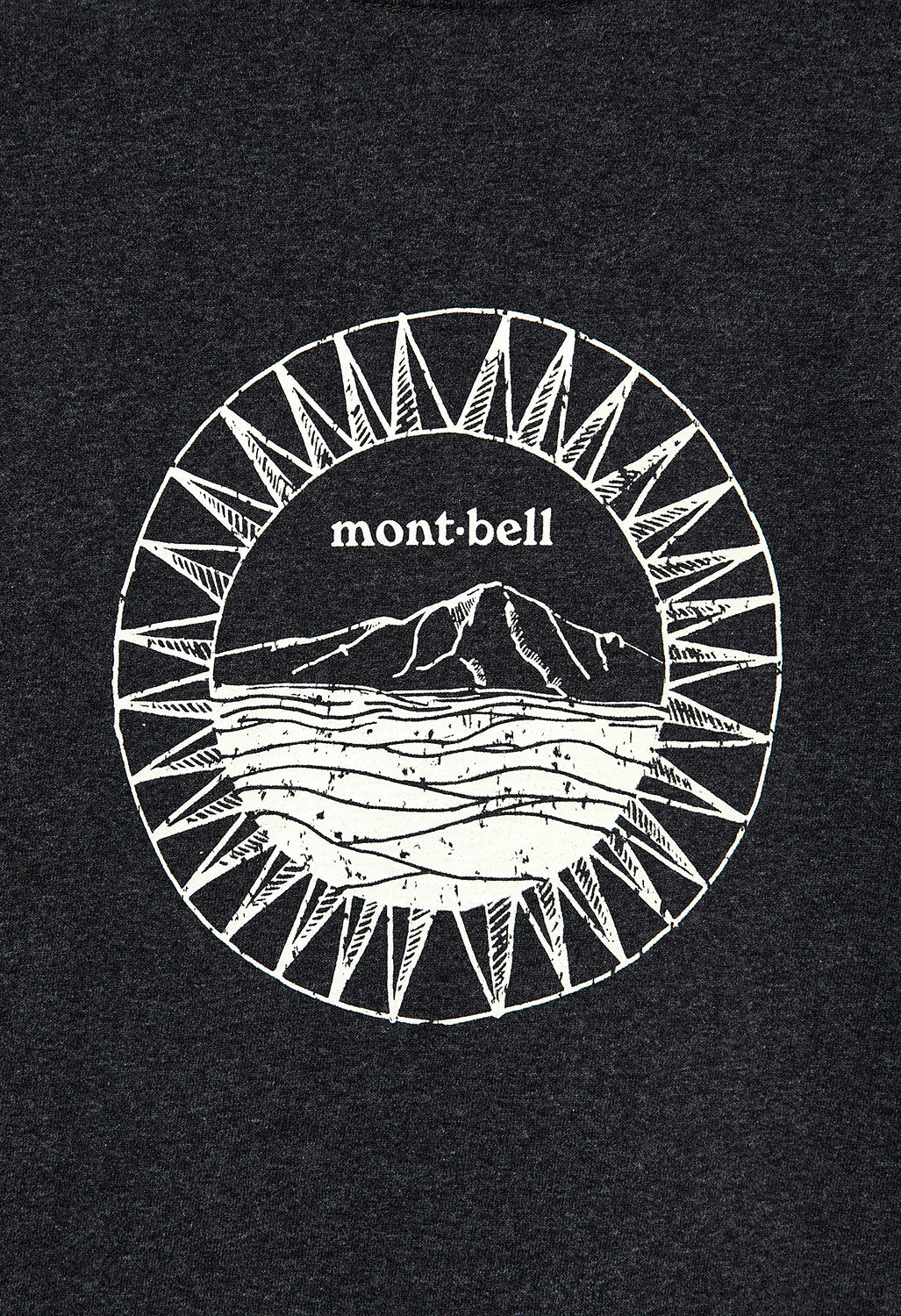 Montbell Pear Skin Cotton Shimayama T-Shirt - Dark Charcoal - Image 5