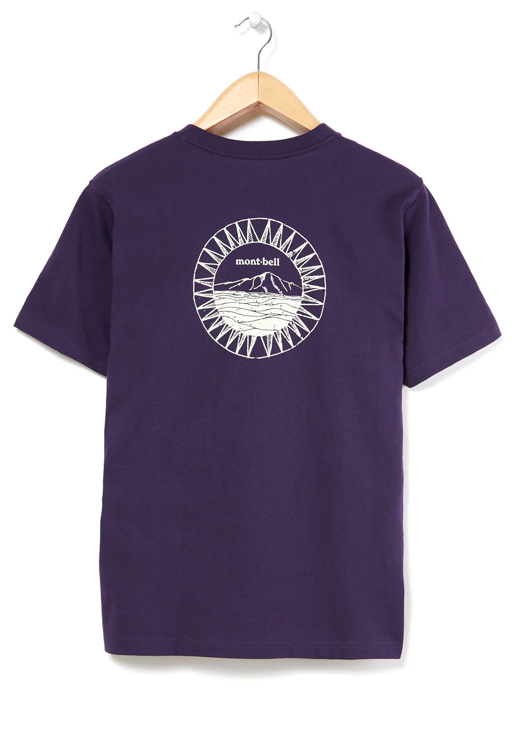 Montbell Pear Skin Cotton Shimayama T-Shirt - Purple