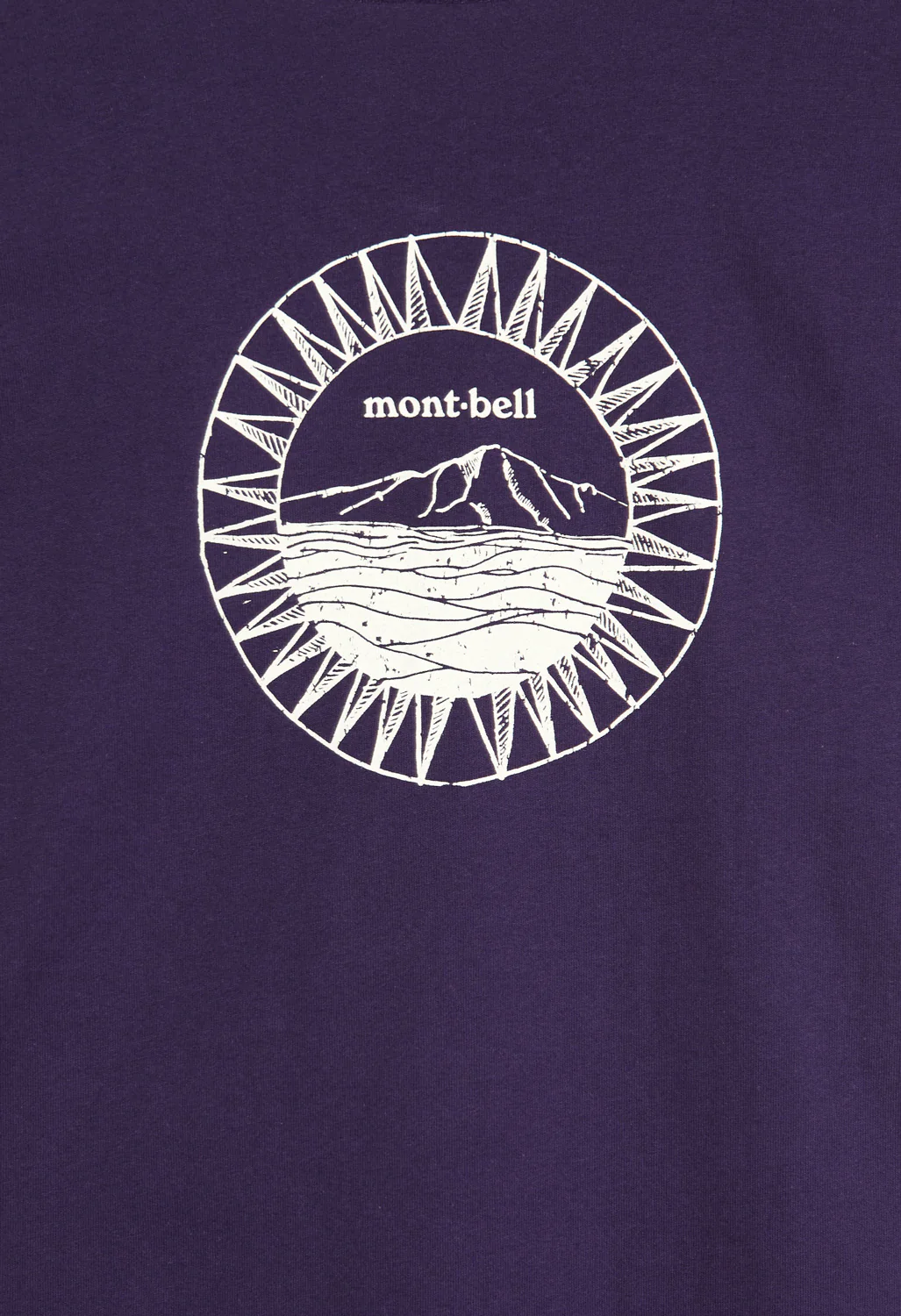Montbell Pear Skin Cotton Shimayama T-Shirt - Purple - Image 4
