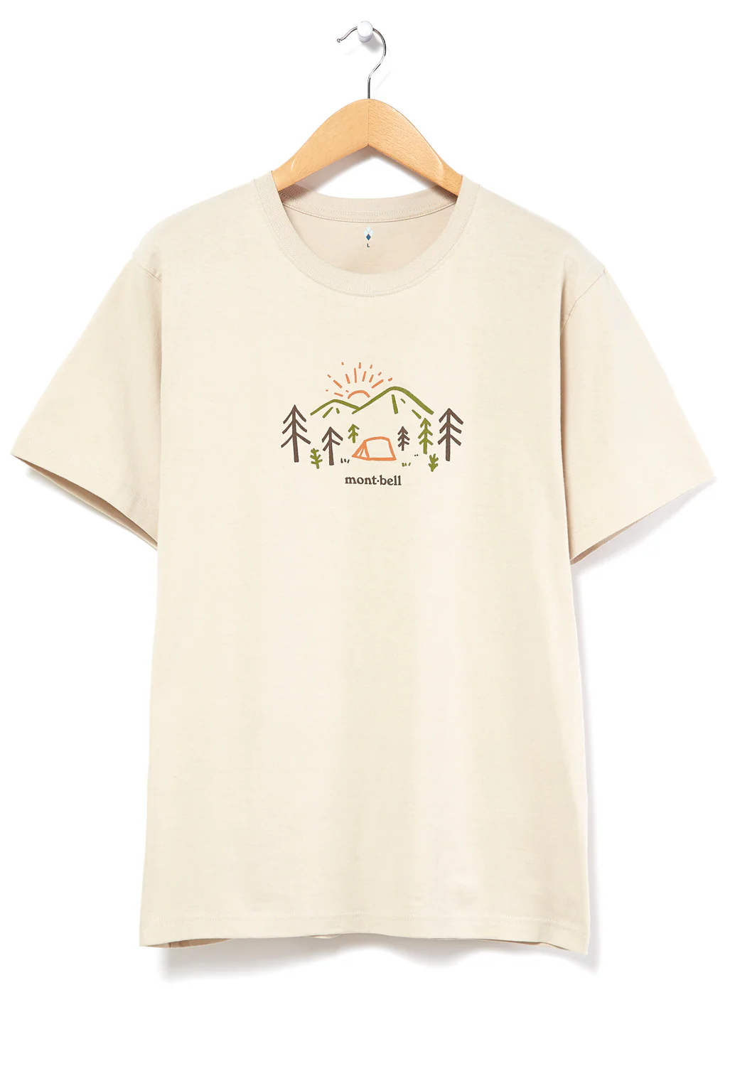 Montbell Pear Skin Cotton Yama No Asa T-Shirt - Ivory