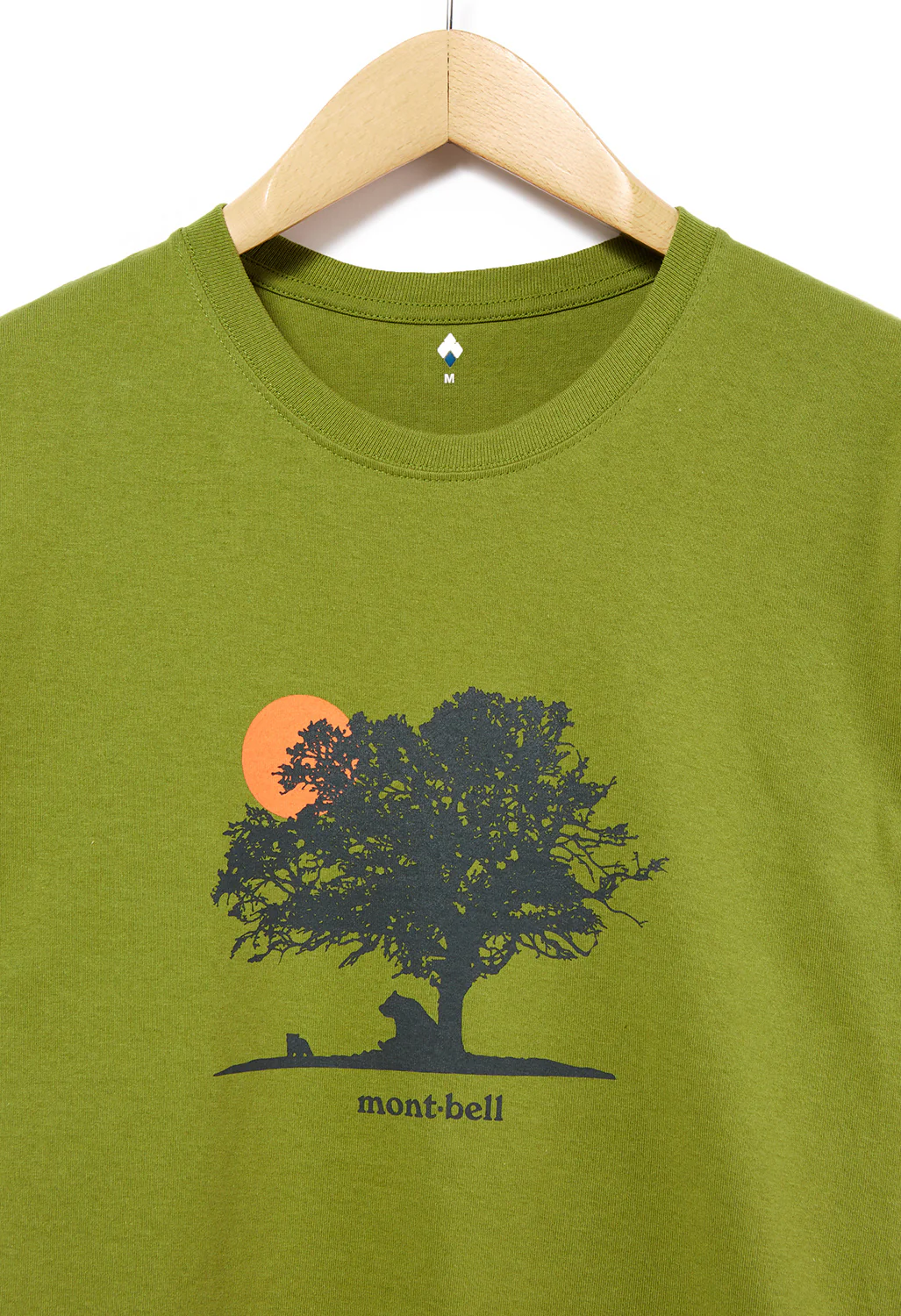 Montbell Pear Skin Cotton Yuuhi T-Shirt - Green - Image 3