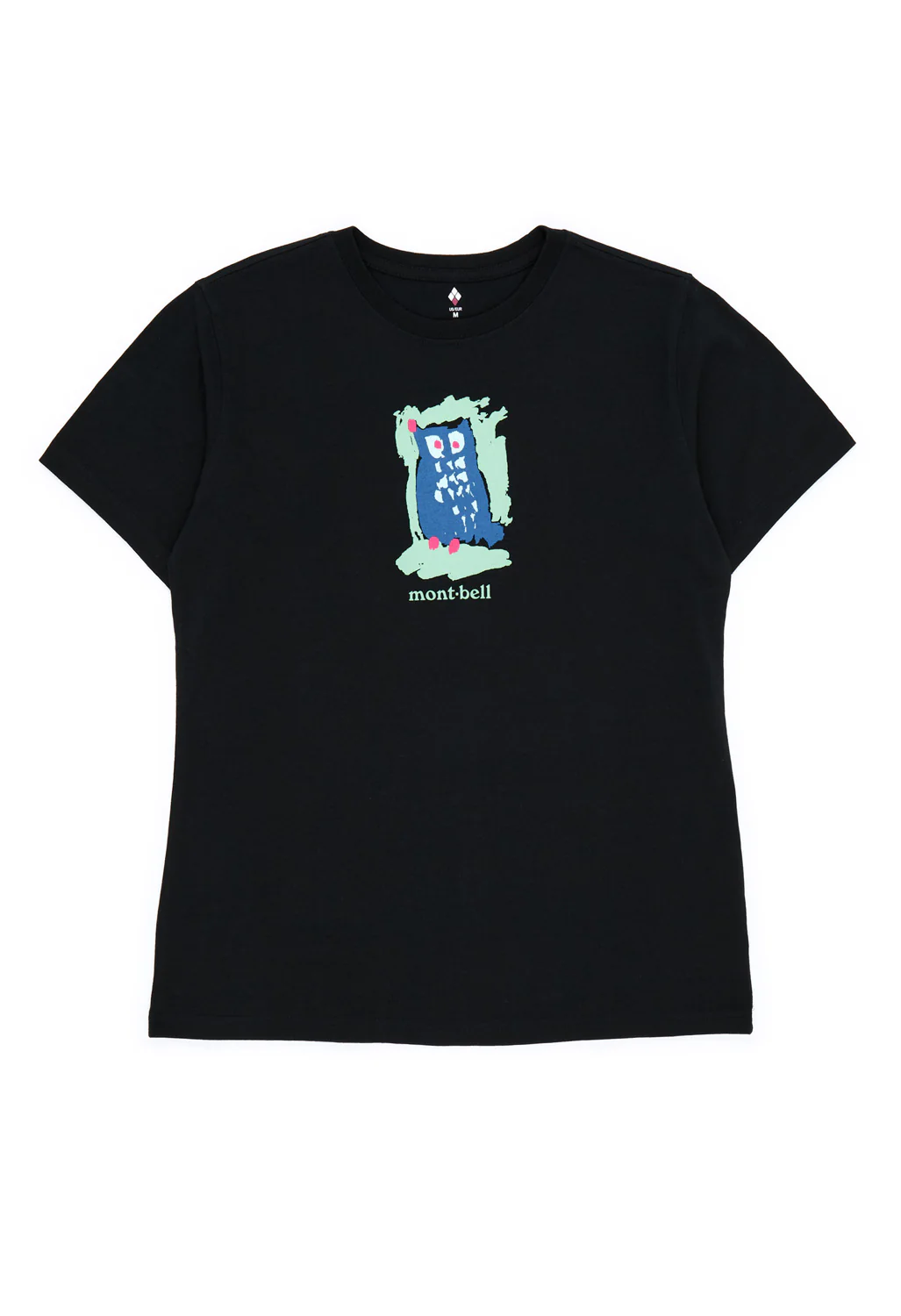 Montbell Women's Pear Skin Cotton Owl T-Shirt - Black
