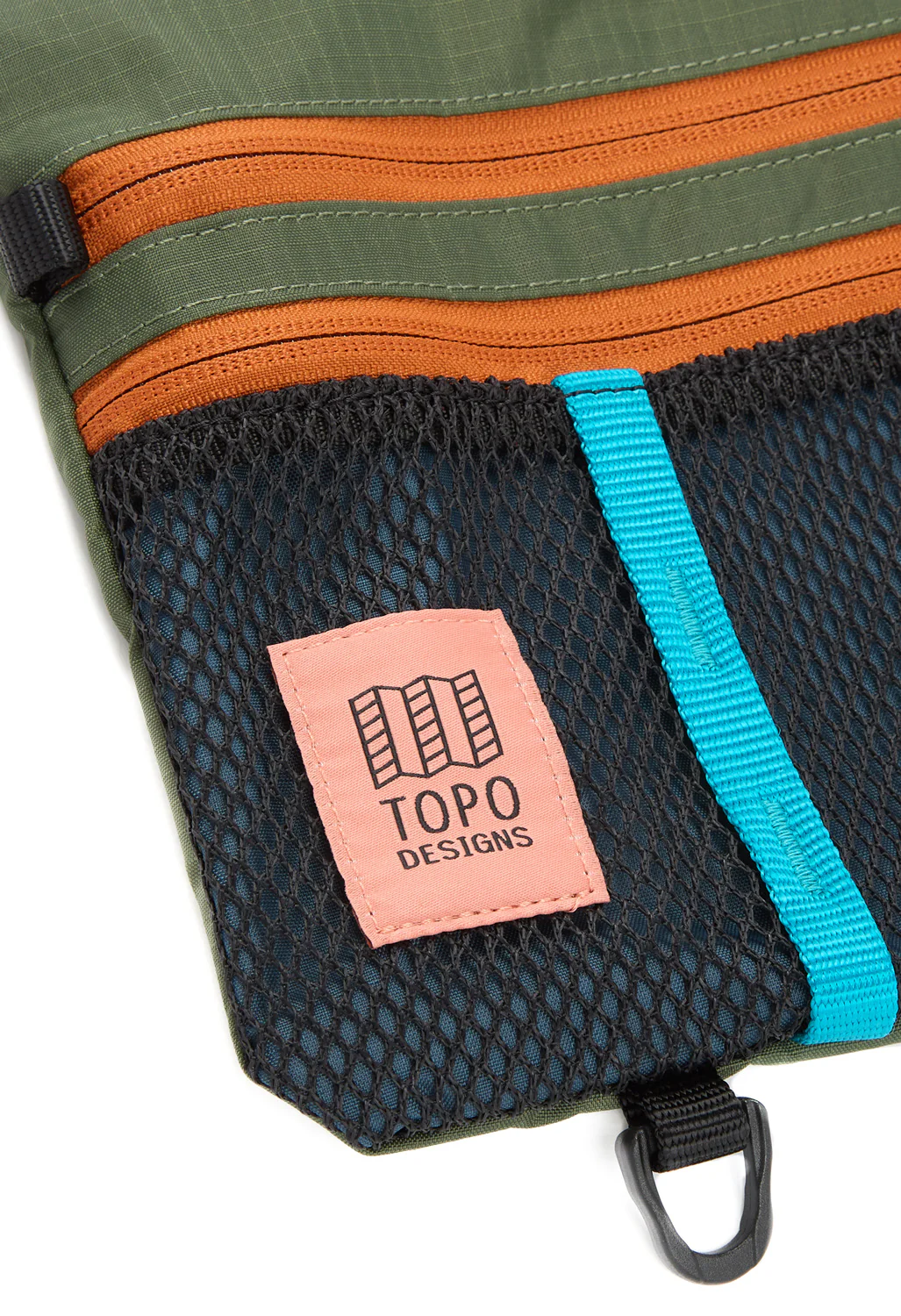Topo Designs Mountain Accessory Shoulder Bag - Olive / Pond Blue - Image 3