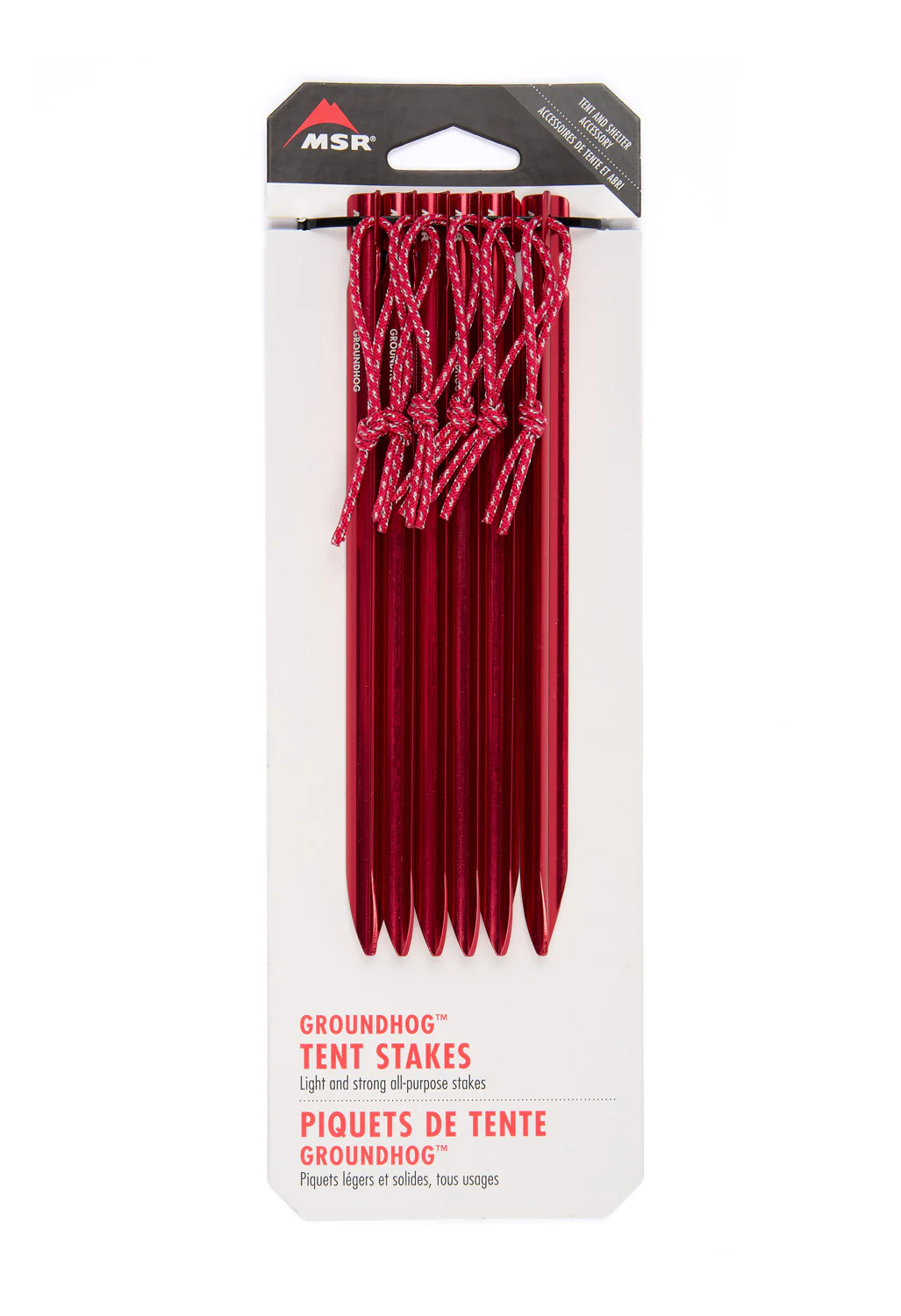 MSR Groundhog Tent Stakes - 6pk - Red - Image 4