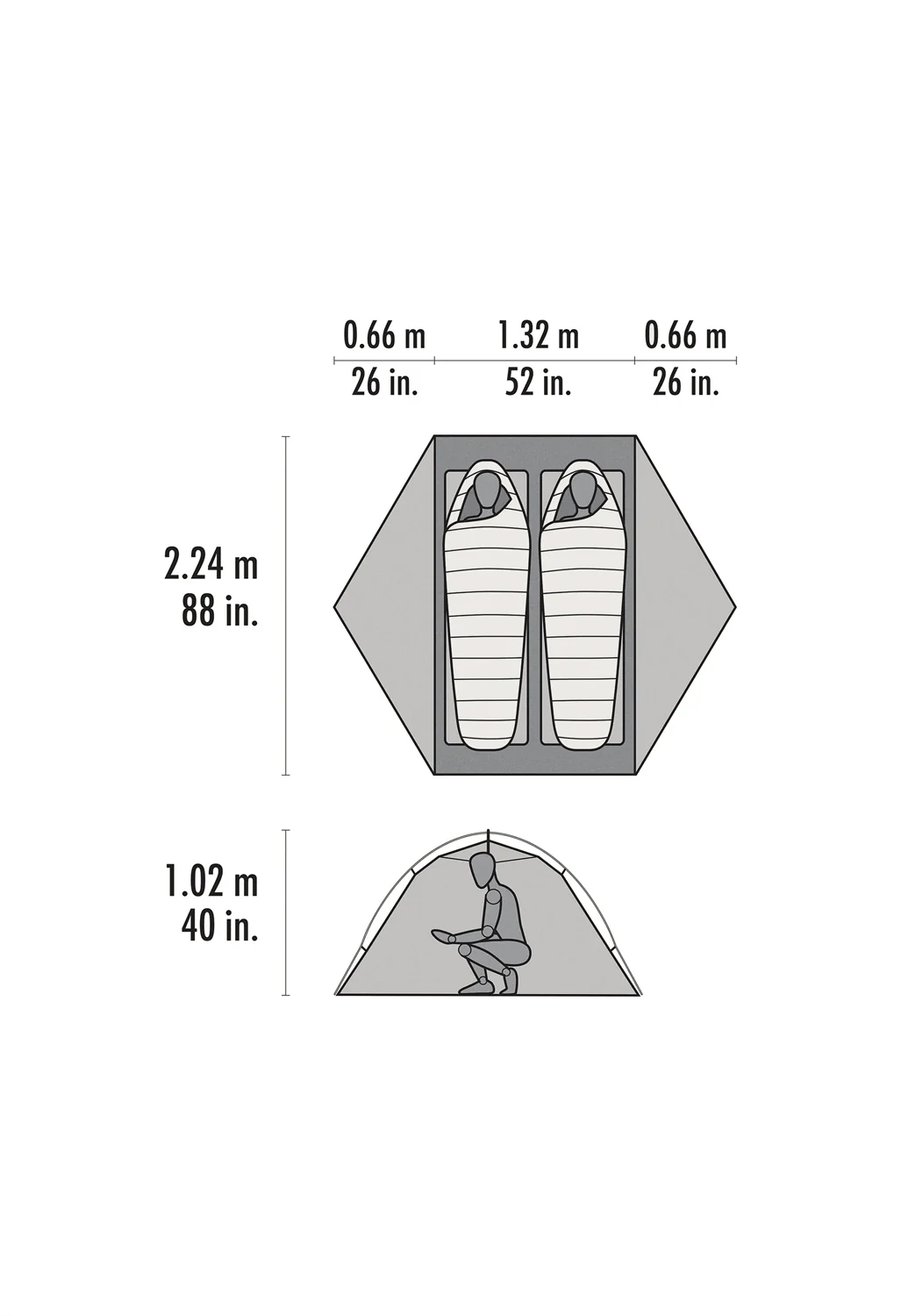 MSR Hubba Hubba LT 2 Person Tent - Olive Night - Image 18