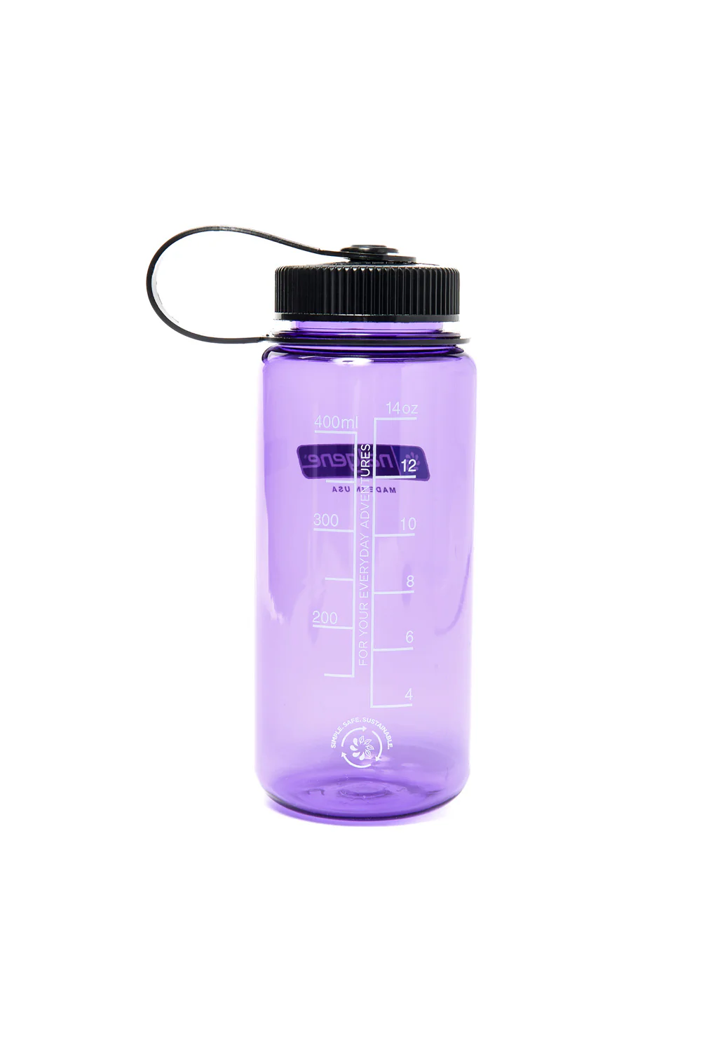 Nalgene Tritan Wide Mouth Sustain 0.5L - Purple / Black Cap - Image 2