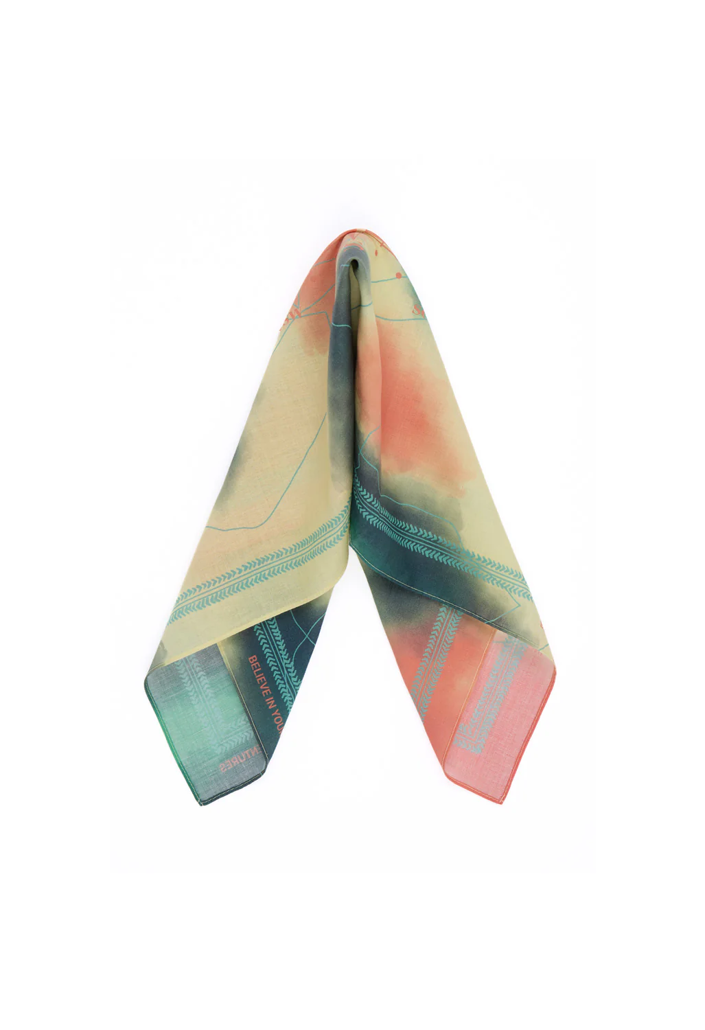 Nanga Journey Pattern Bandana - Cream - Image 2