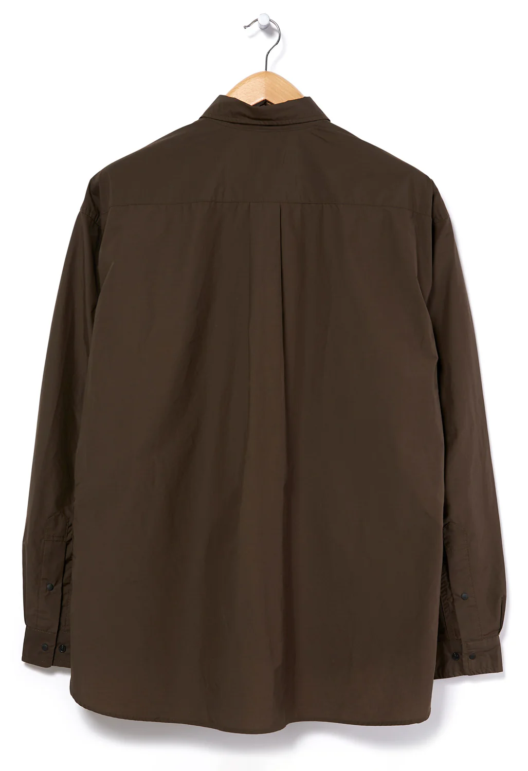 Nanga Men's Cotton / Nylon Ripstop Camp Shirt - Dark Brown - Image 3