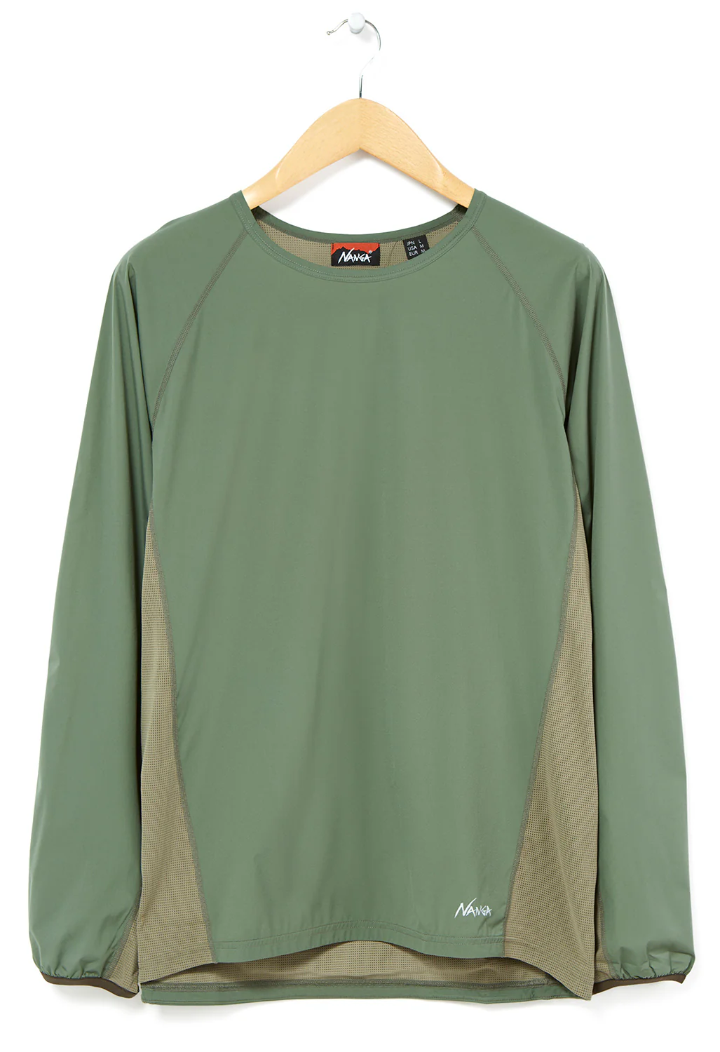 Nanga Men's Hybrid Tech Hike Long Sleeved Tops - Khaki