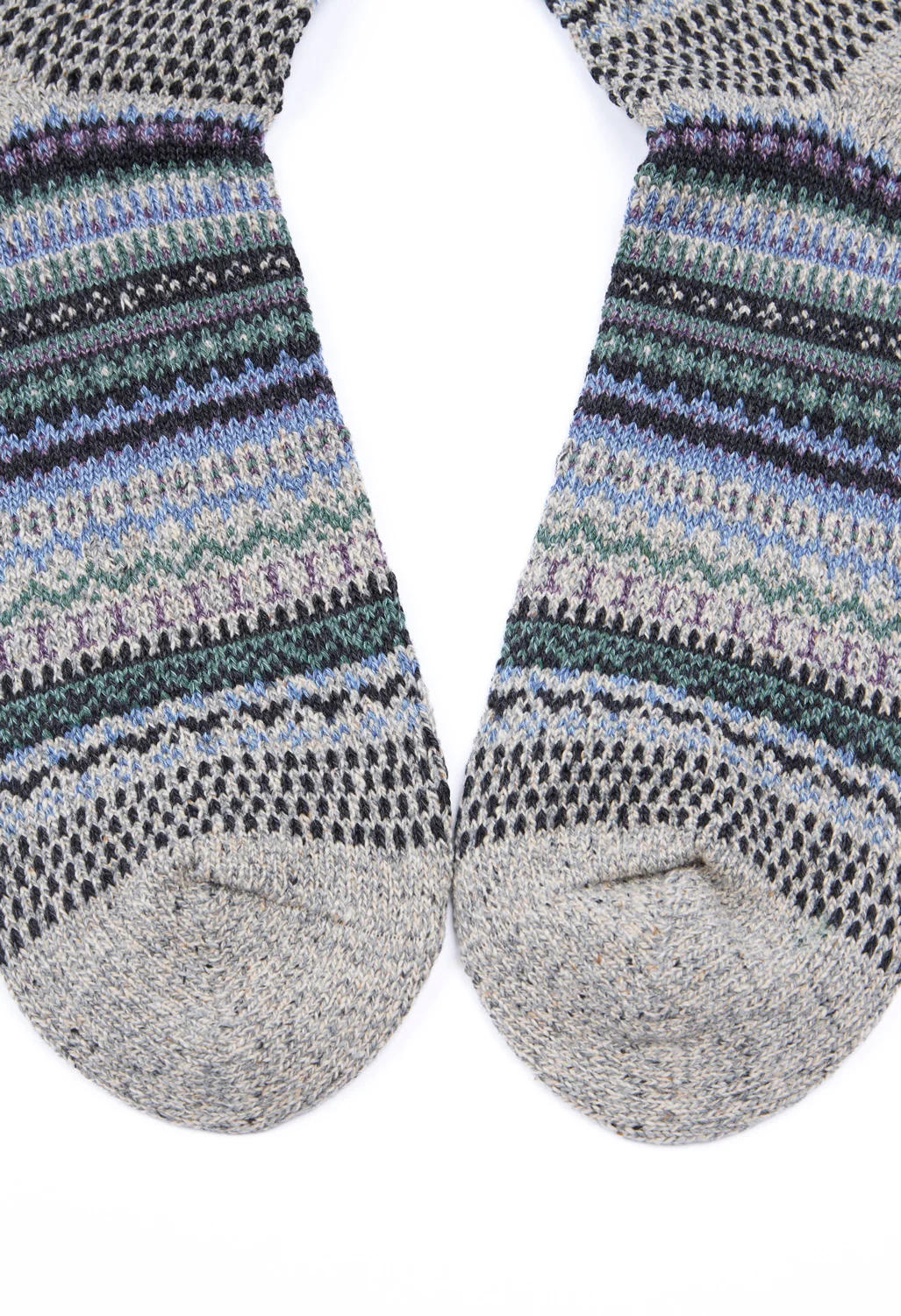 ROTOTO Nordic Pattern Socks - Dark Gray - Image 4