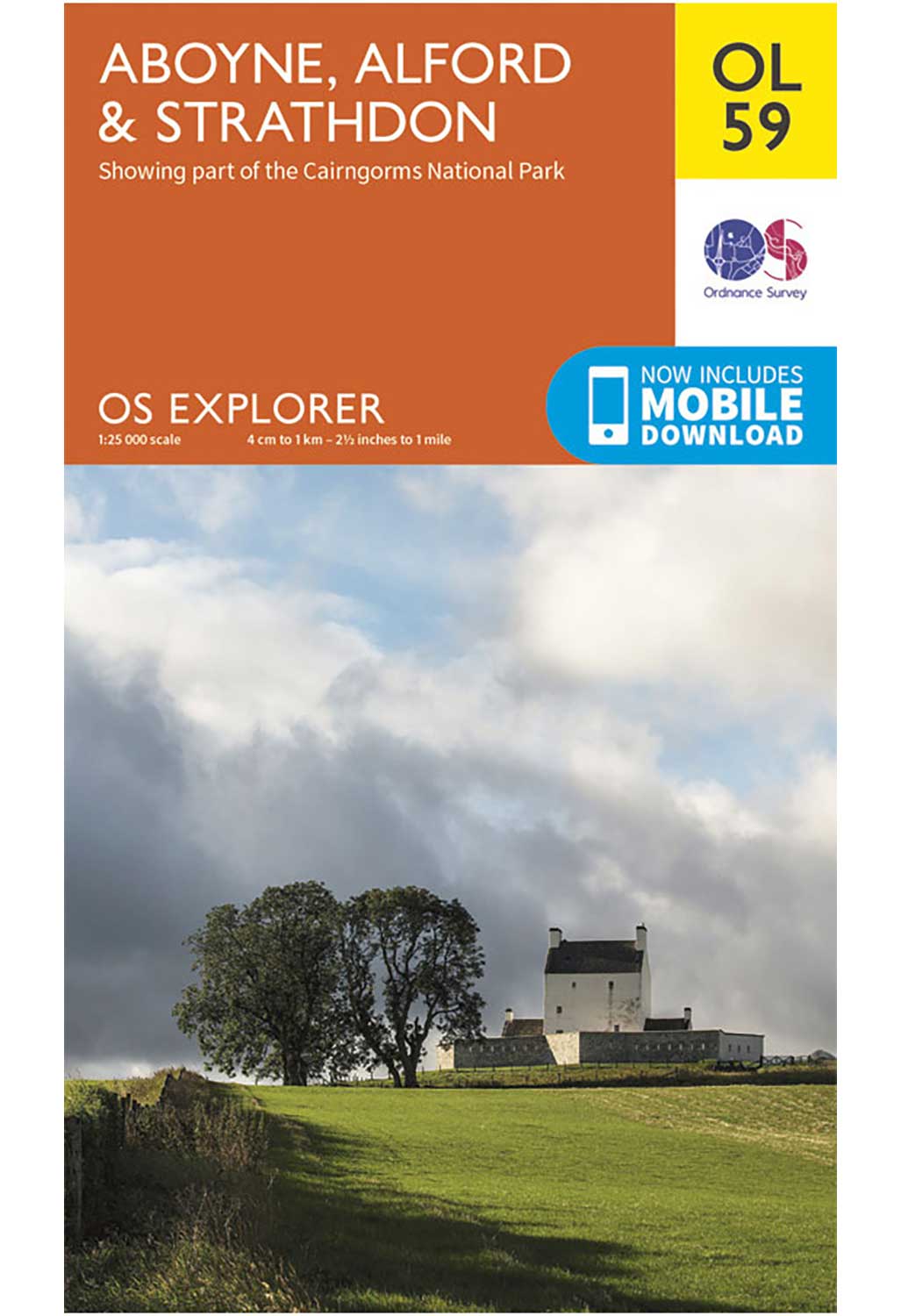 Ordnance Survey Aboyne, Alford & Strathdon - OS Explorer OL59 Map