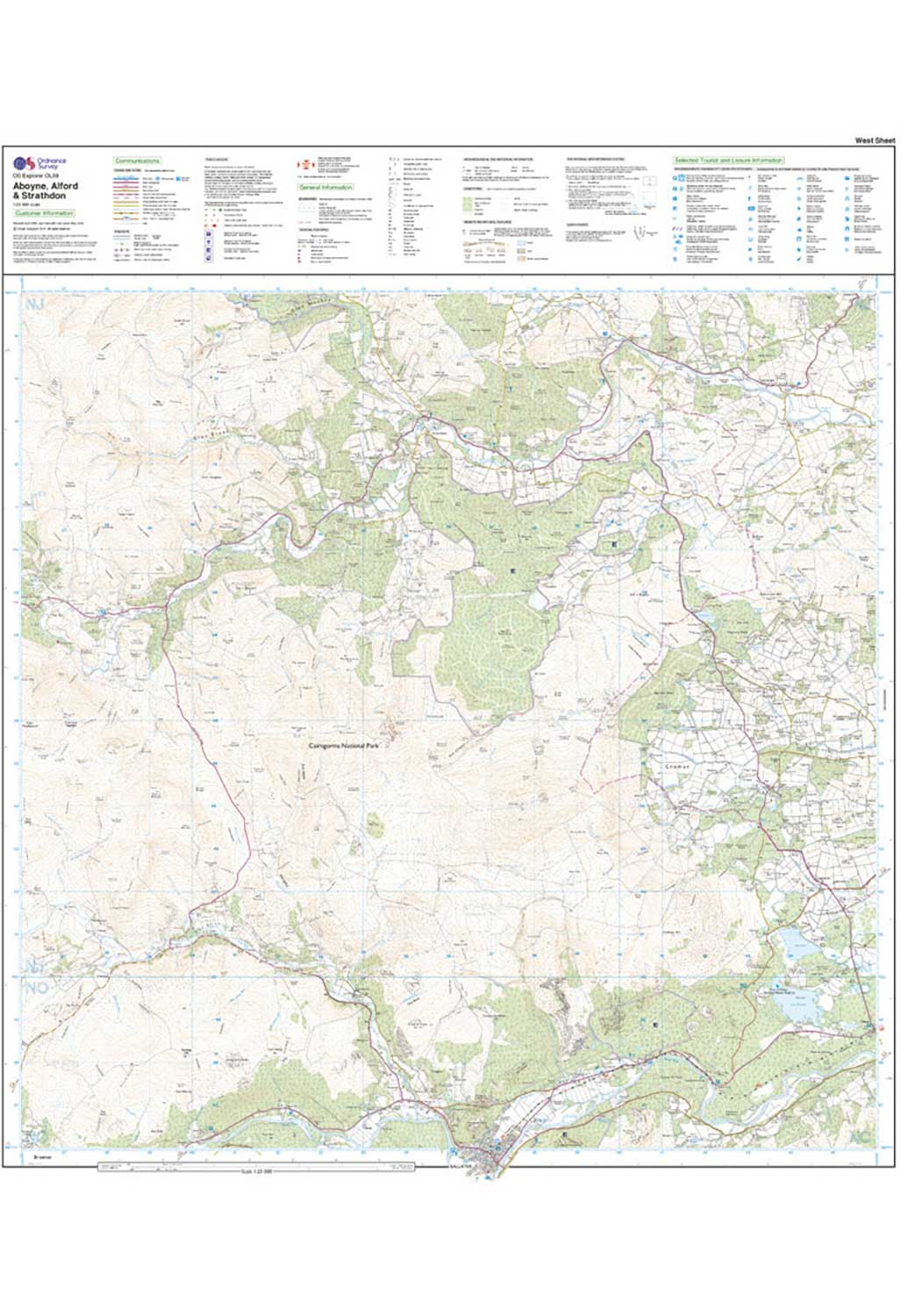 Ordnance Survey Aboyne, Alford & Strathdon - OS Explorer OL59 Map - Image 5