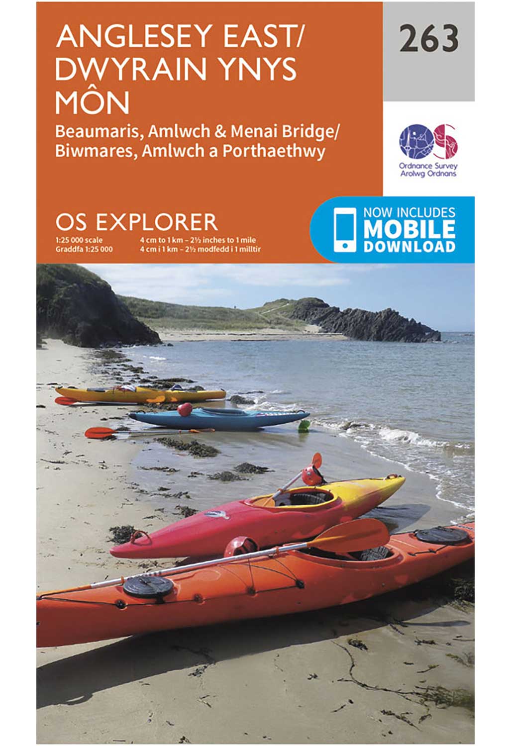 Ordnance Survey Anglesey East - OS Explorer 263 Map
