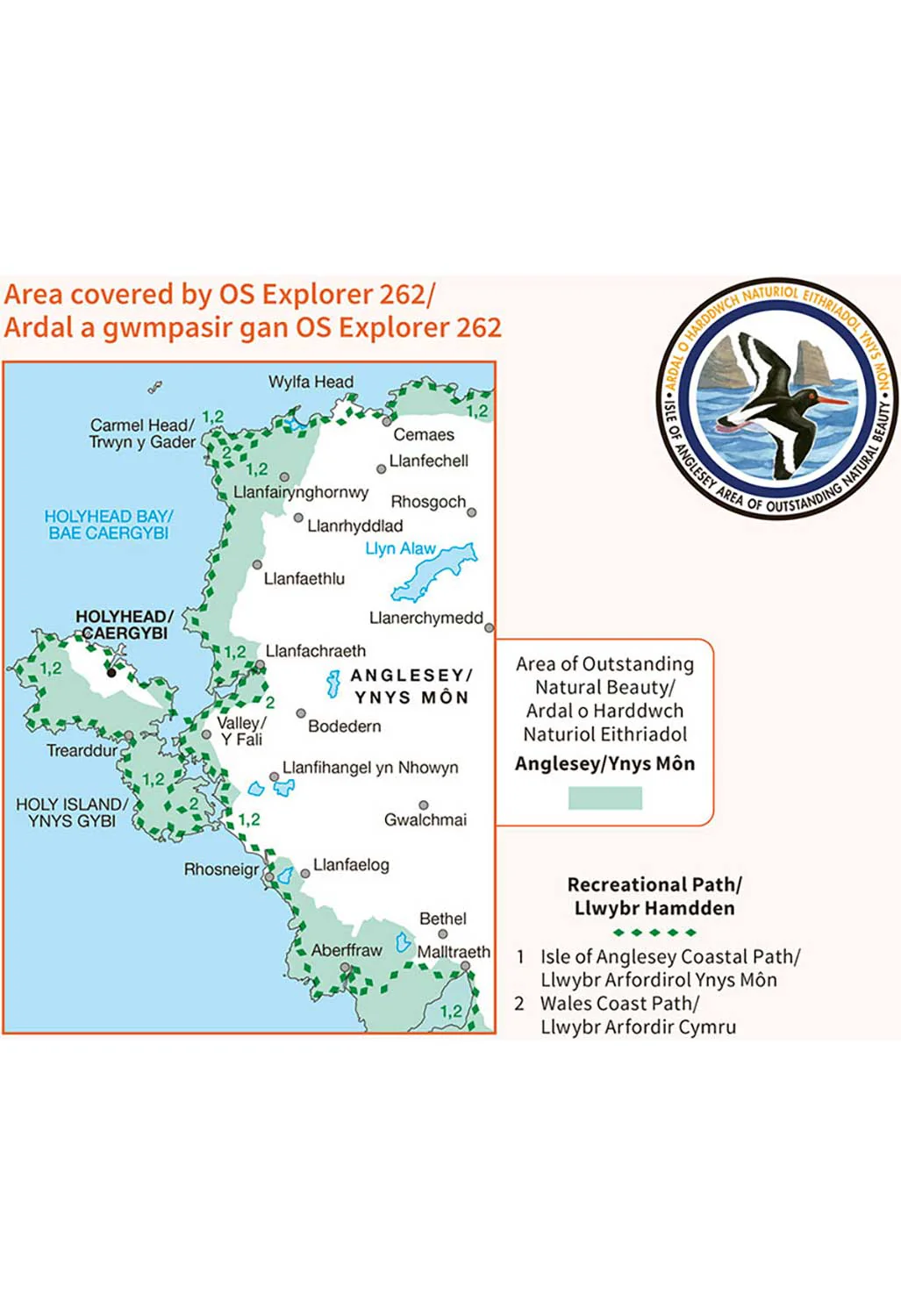 Ordnance Survey Anglesey West - OS Explorer 262 Map - Image 3
