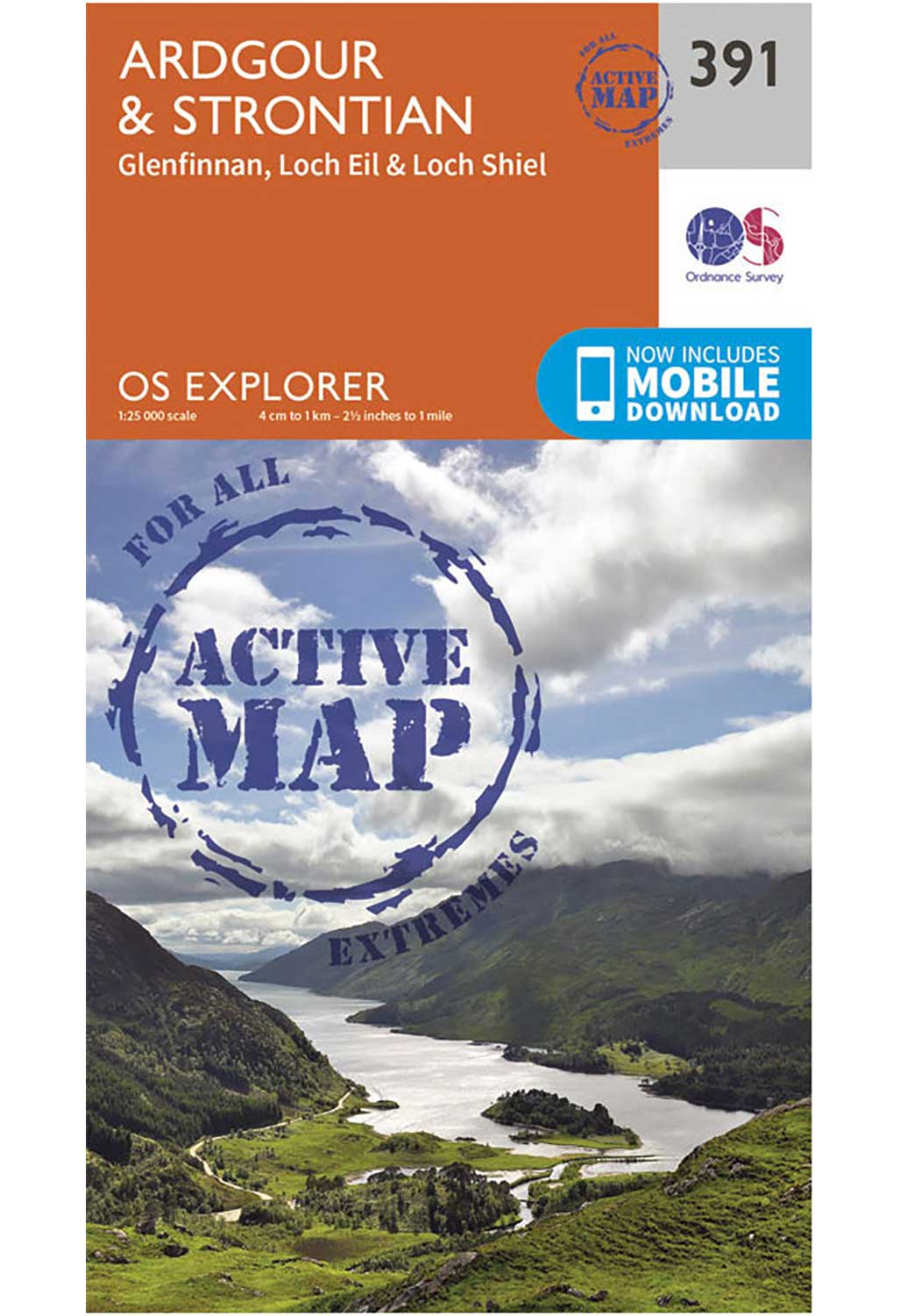 Ordnance Survey Ardgour & Strontian - OS Explorer Active 391 Map