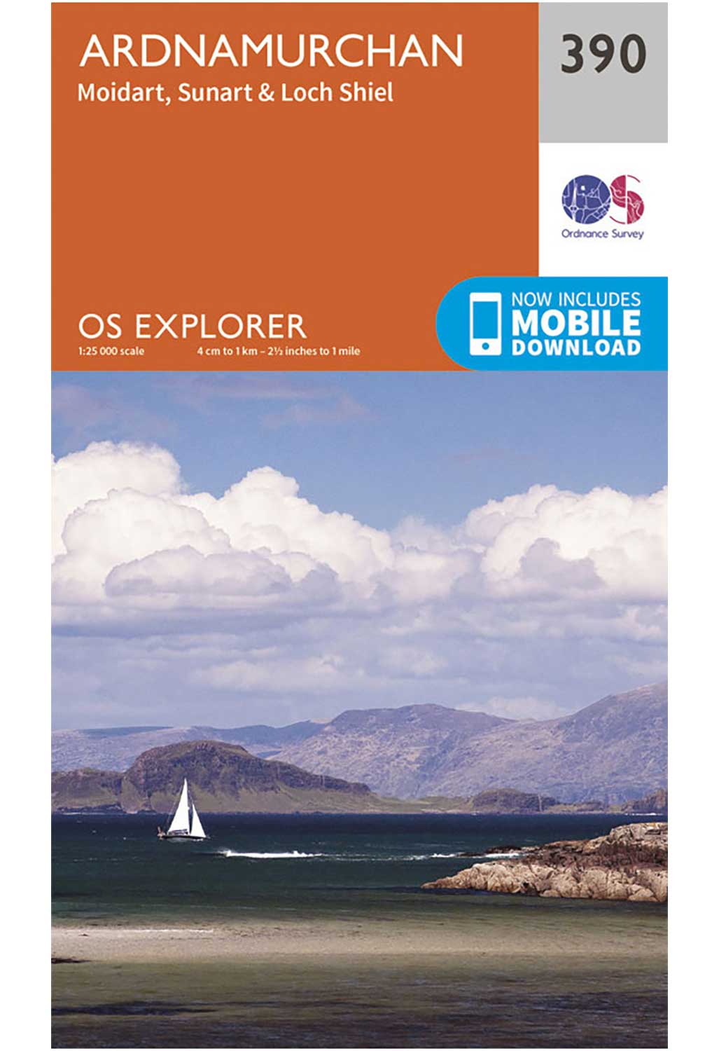 Ordnance Survey Ardnamurchan, Moidart, Sunart & Loch Shiel - OS Explorer 390 Map