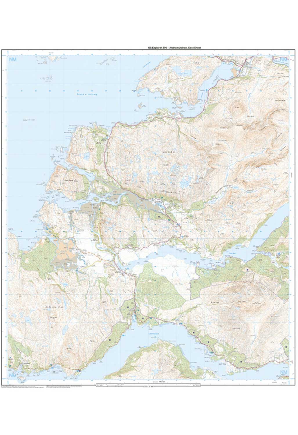 Ordnance Survey Ardnamurchan, Moidart, Sunart & Loch Shiel - OS Explorer 390 Map - Image 4