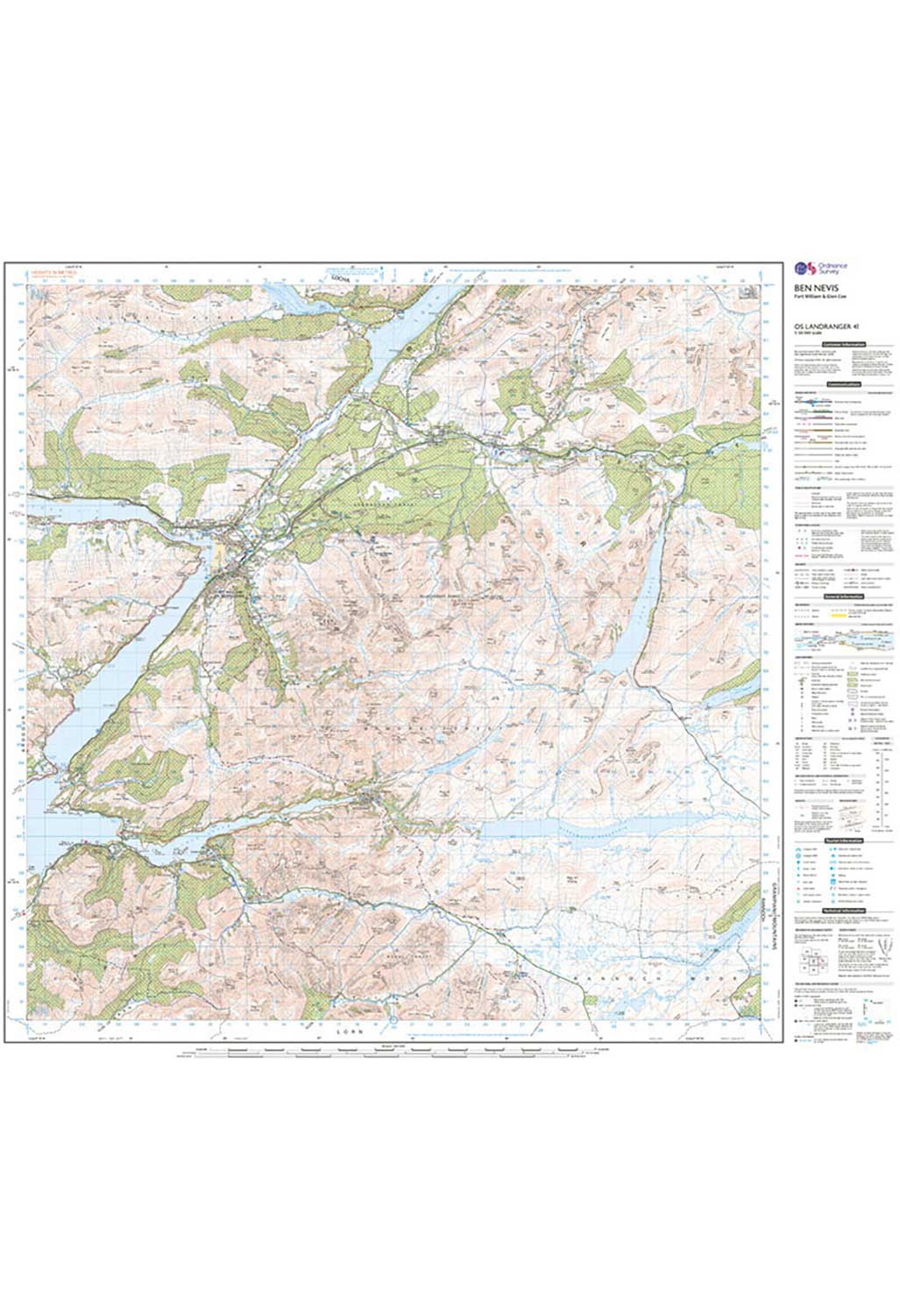 Ordnance Survey Ben Nevis, Fort William & Glen Coe - Landranger 41 Map - Image 4