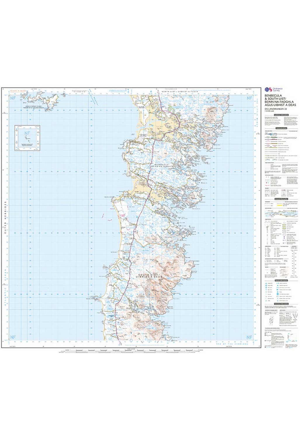 Ordnance Survey Benbecula & South Uist - Landranger 22 Map - Image 3
