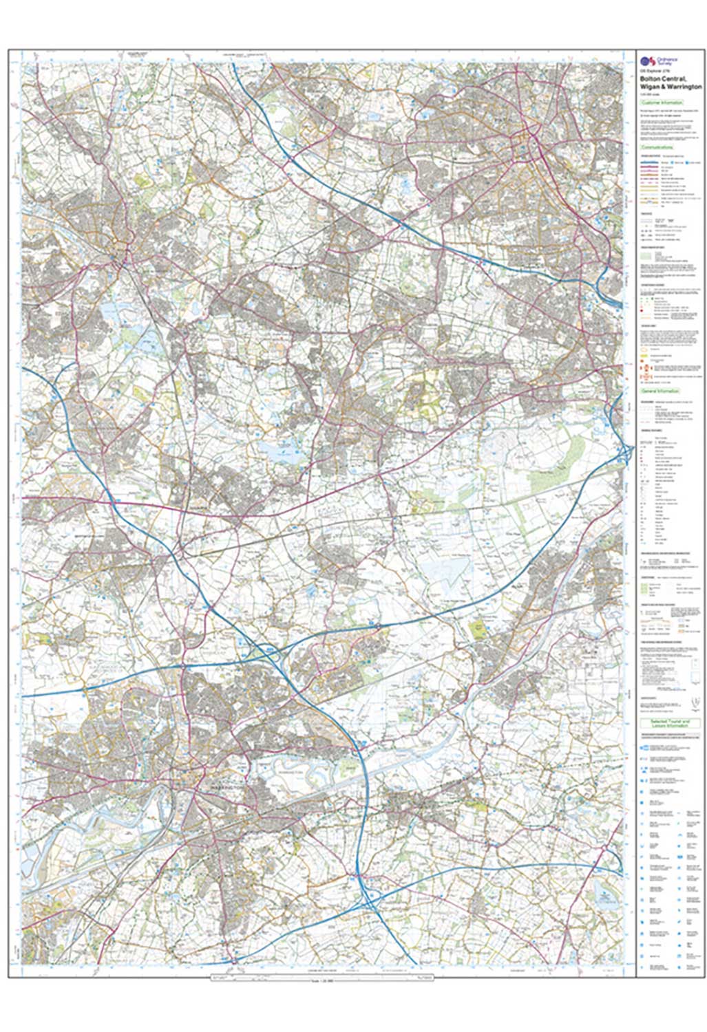 Ordnance Survey Bolton, Wigan & Warrington - OS Explorer 276 Map - Image 4