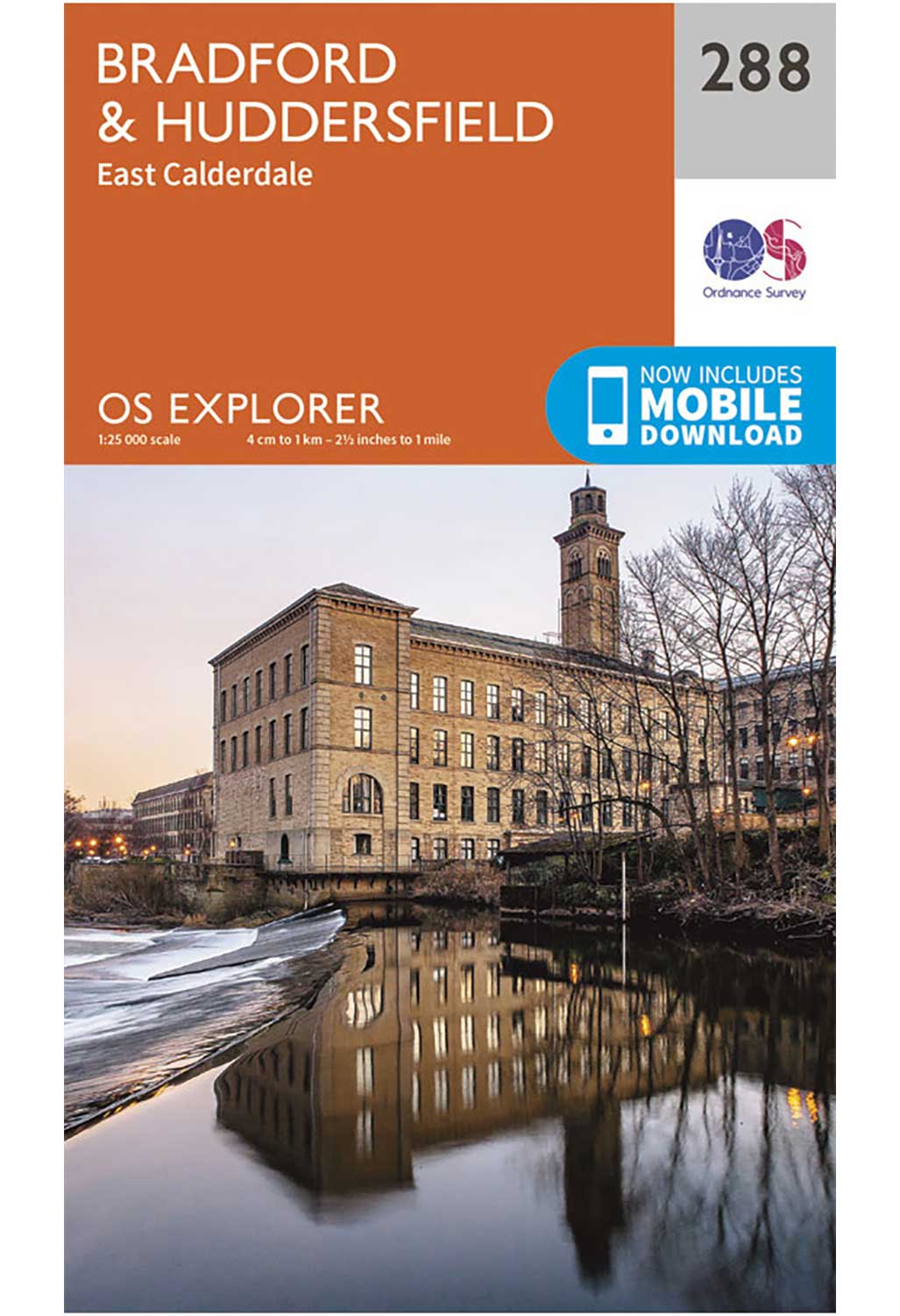 Ordnance Survey Bradford & Huddersfield East Calderdale - OS Explorer 288 Map