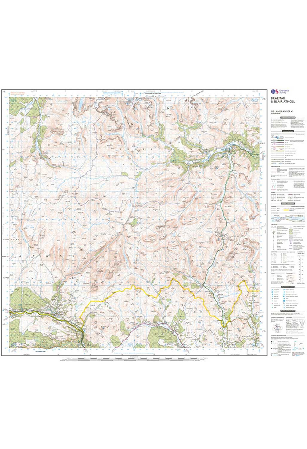 Ordnance Survey Braemar & Blair Atholl - Landranger 43 Map - Image 3