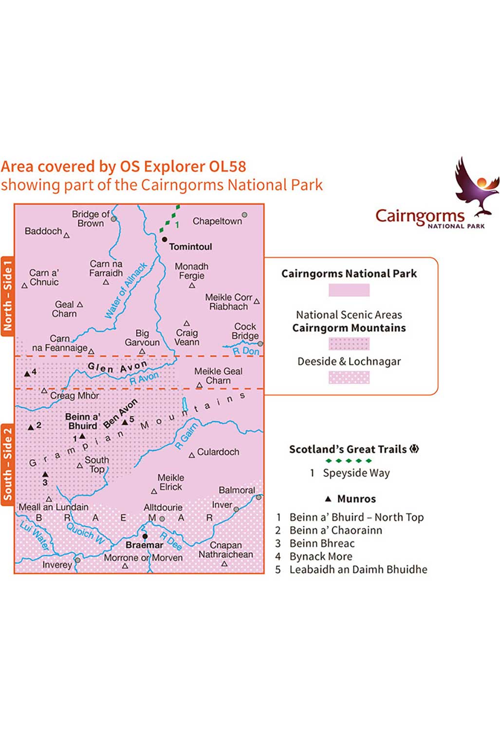 Ordnance Survey Braemar, Tomintoul & Glen Avon - OS Explorer Active OL58 Map - Image 3