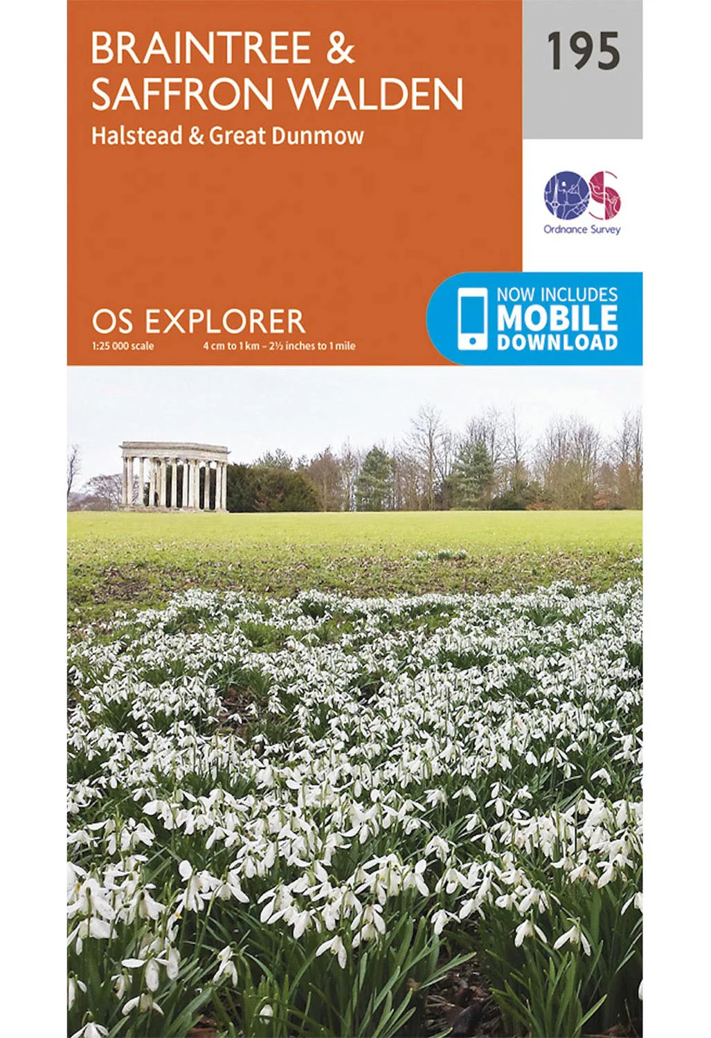 Ordnance Survey Braintree & Saffron Walden - OS Explorer 195 Map