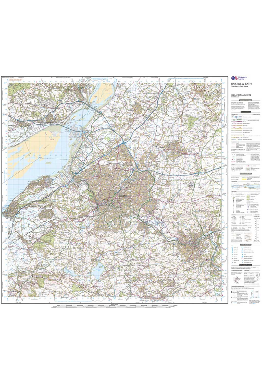 Ordnance Survey Bristol, Bath, Thornbury & Chew Magna - Landranger 172 Map - Image 2