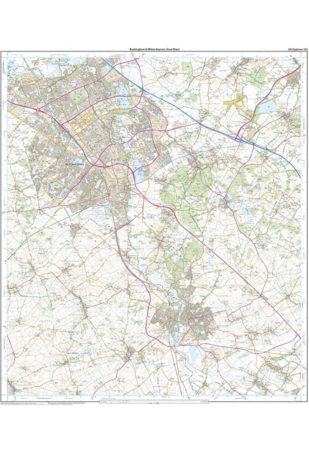 Ordnance Survey Buckingham & Milton Keynes - OS Explorer 192 Map - Image 4