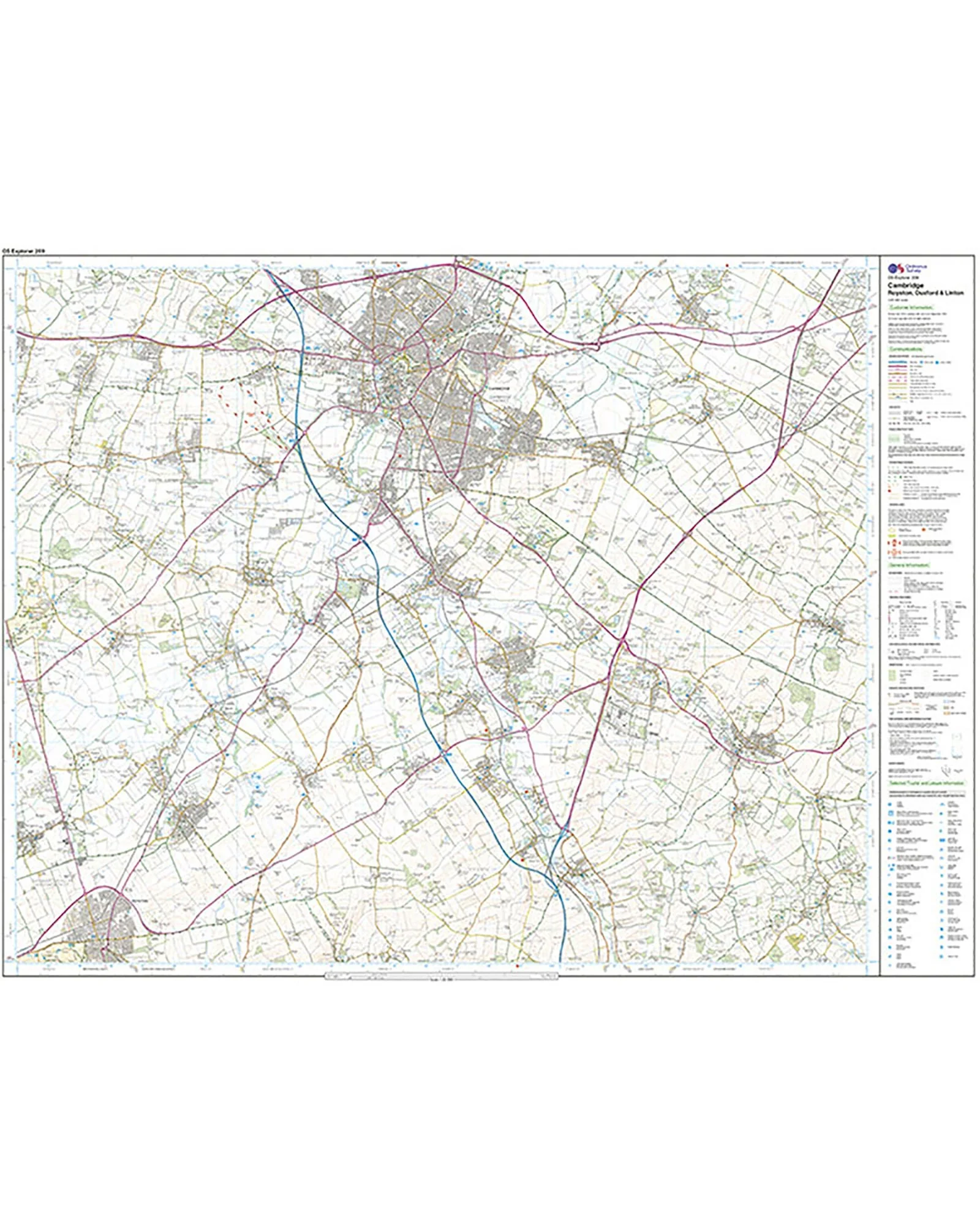 Ordnance Survey Cambridge, Royston, Duxford & Linton - OS Explorer 209 Map - Image 4