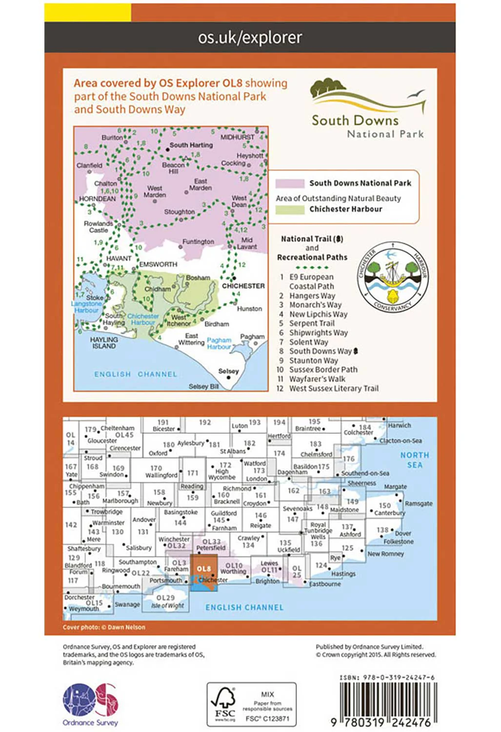 Ordnance Survey Chichester, South Harting & Selsey - OS Explorer OL8 Map - Image 2