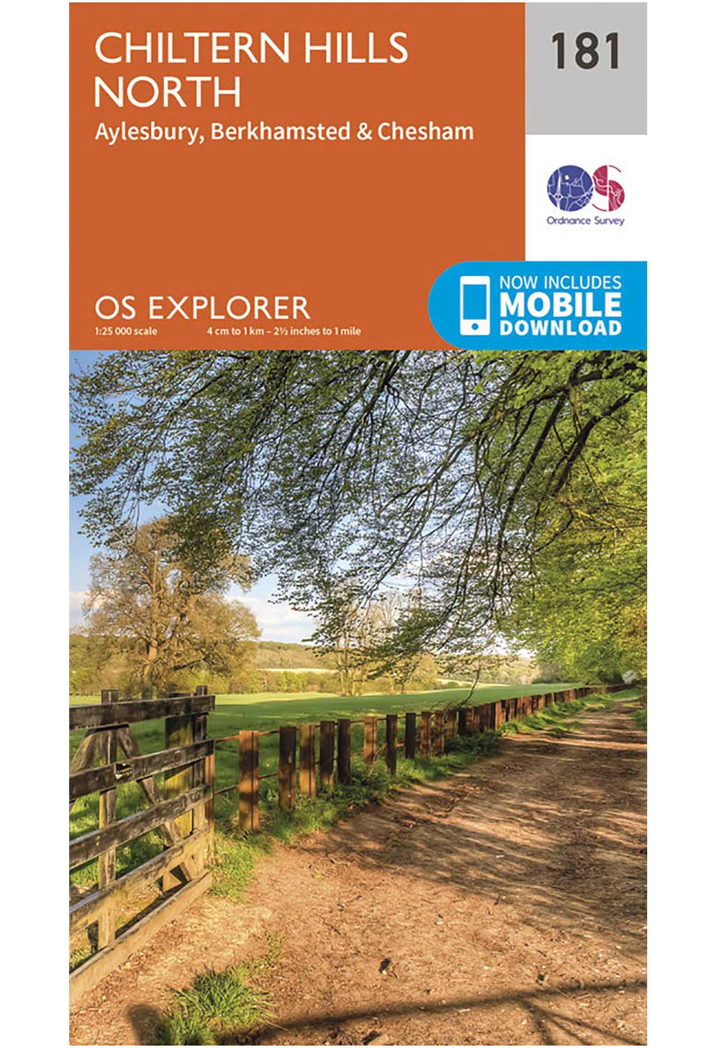 Ordnance Survey Chiltern Hills North - OS Explorer 181 Map