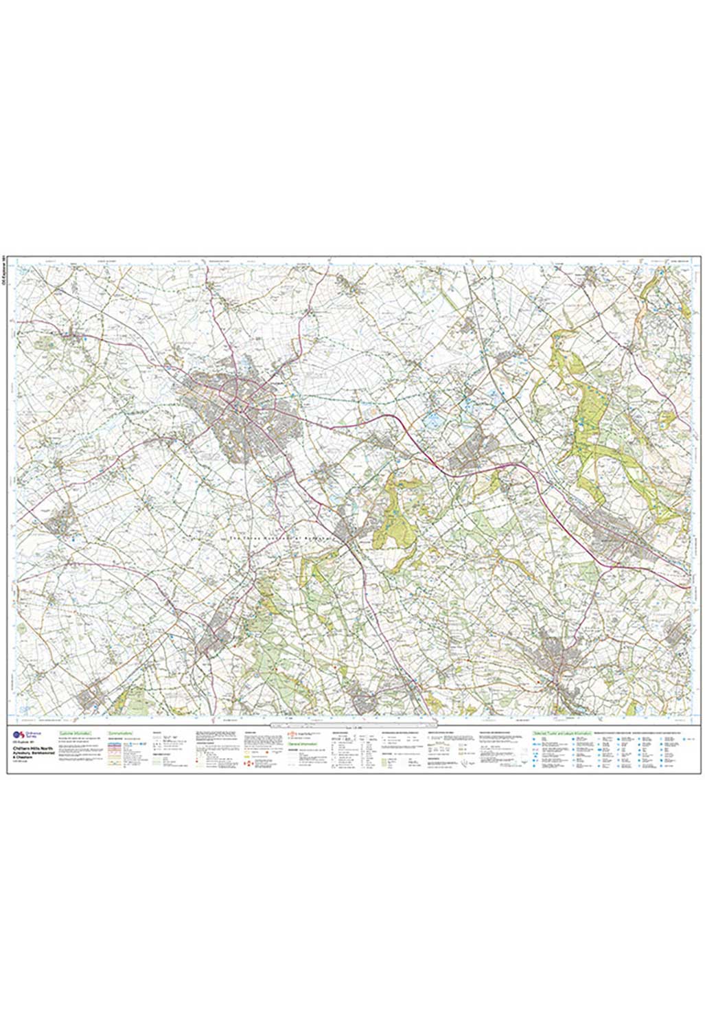 Ordnance Survey Chiltern Hills North - OS Explorer 181 Map - Image 4