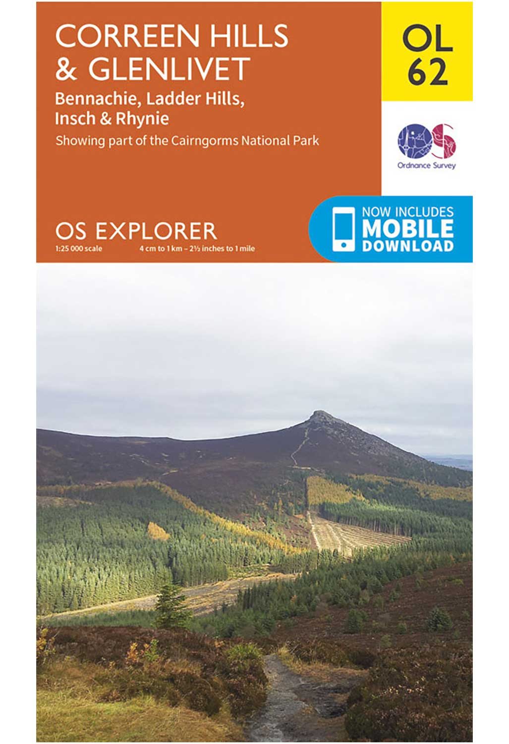 Ordnance Survey Coreen Hills & Glenlivet - OS Explorer OL62 Map