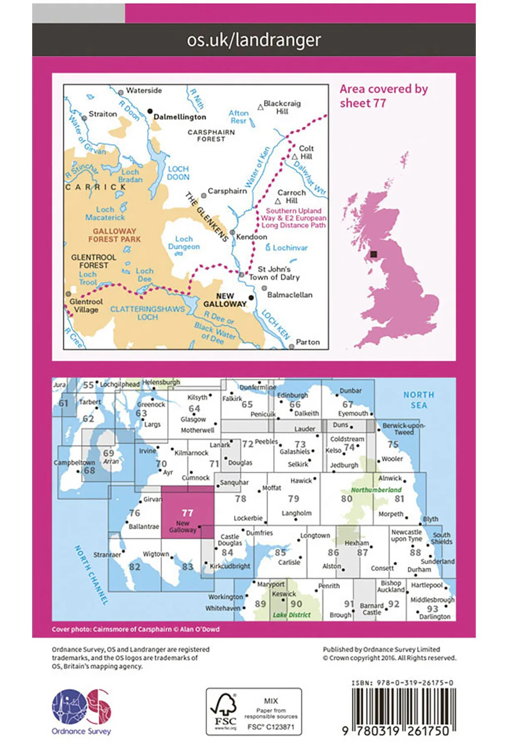 Ordnance Survey Dalmellington, New Galloway & Galloway Forest Park - Landranger 77 Map - Image 4