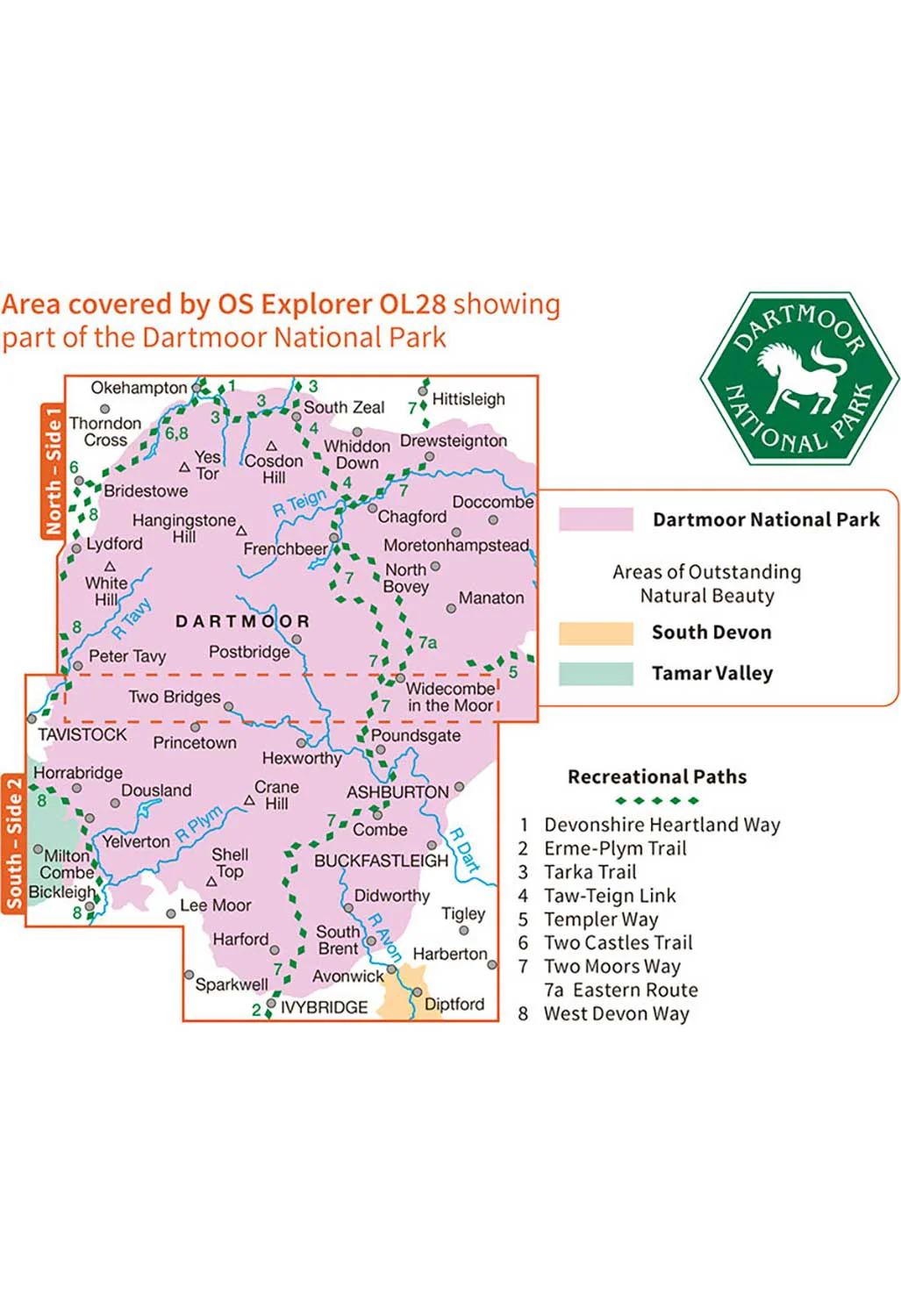 Ordnance Survey Dartmoor - OS Explorer OL28 Map - Image 2