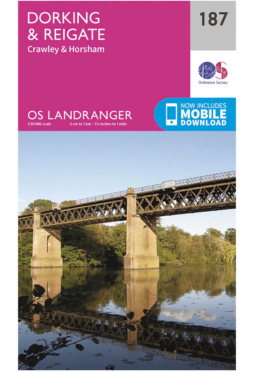 Ordnance Survey Dorking & Reigate, Crawley & Horsham - Landranger 187 Map