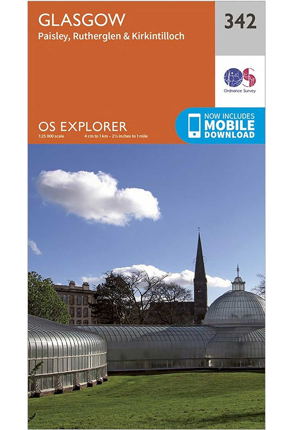 Ordnance Survey Glasgow - OS Explorer OL342 Map