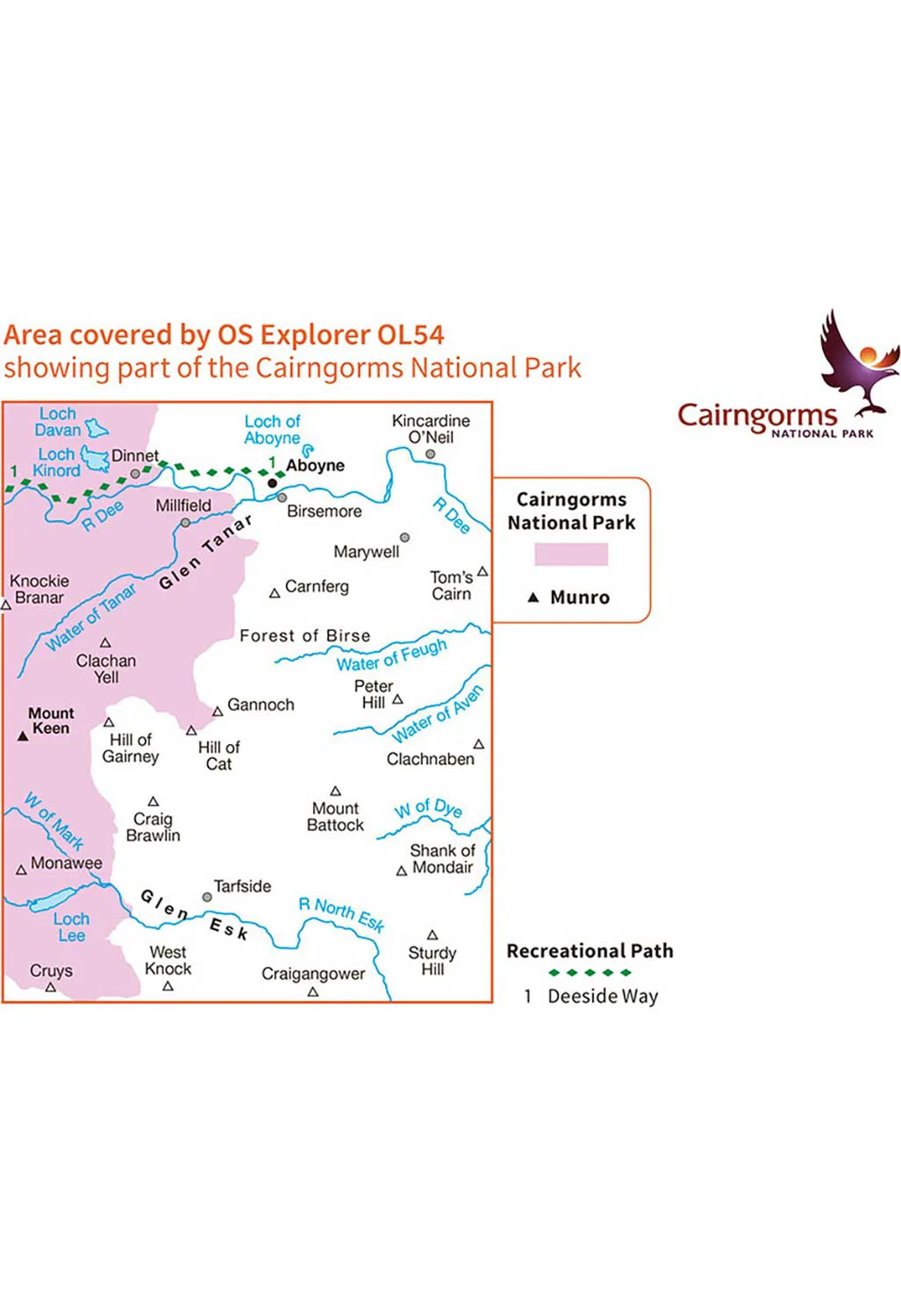 Ordnance Survey Glen Esk & Glen Tanar - OS Explorer Active OL54 Map - Image 3
