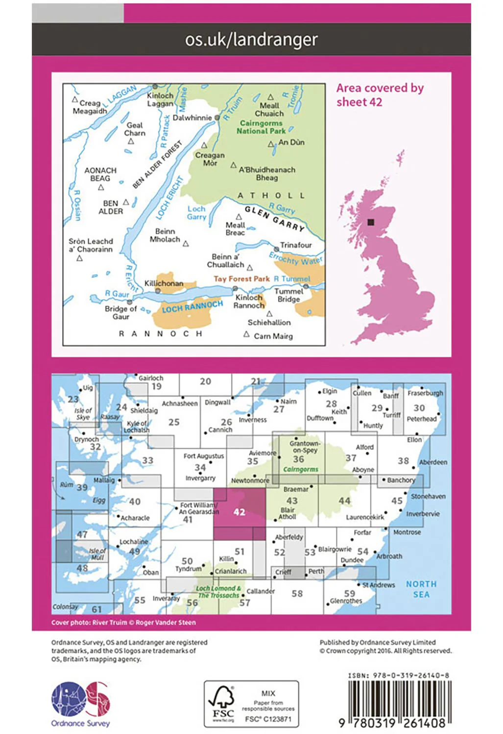 Ordnance Survey Glen Garry & Loch Rannoch - Landranger 42 Map - Image 2