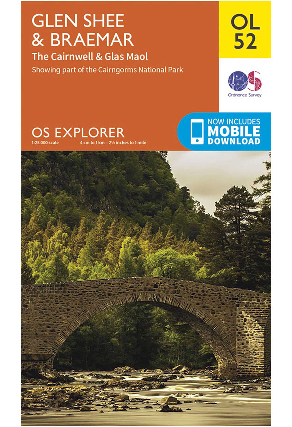 Ordnance Survey Glen Shee & Braemar - OS Explorer OL52 Map