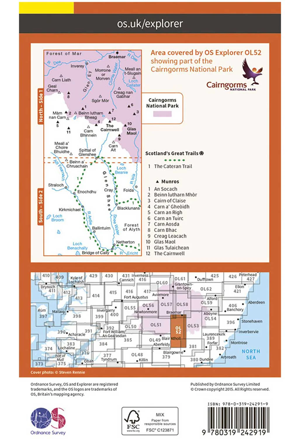 Ordnance Survey Glen Shee & Braemar - OS Explorer OL52 Map - Image 2