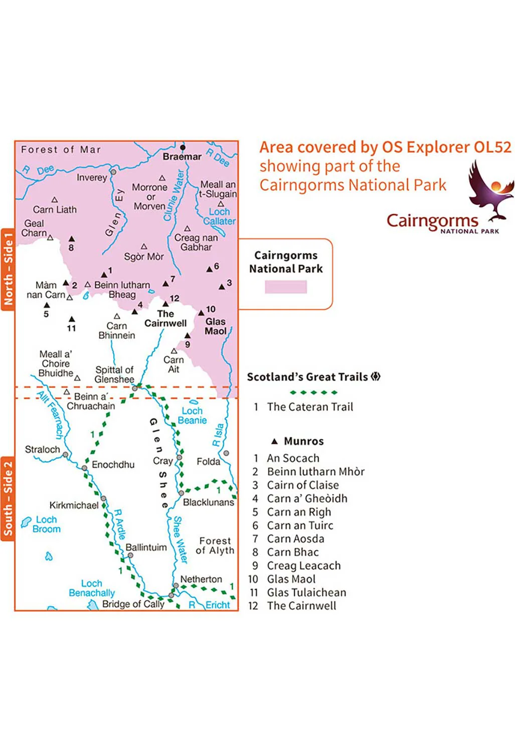Ordnance Survey Glen Shee & Braemar - OS Explorer OL52 Map - Image 3