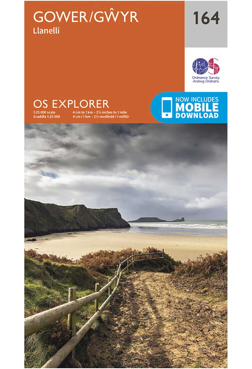 Ordnance Survey Gower - OS Explorer 164 Map