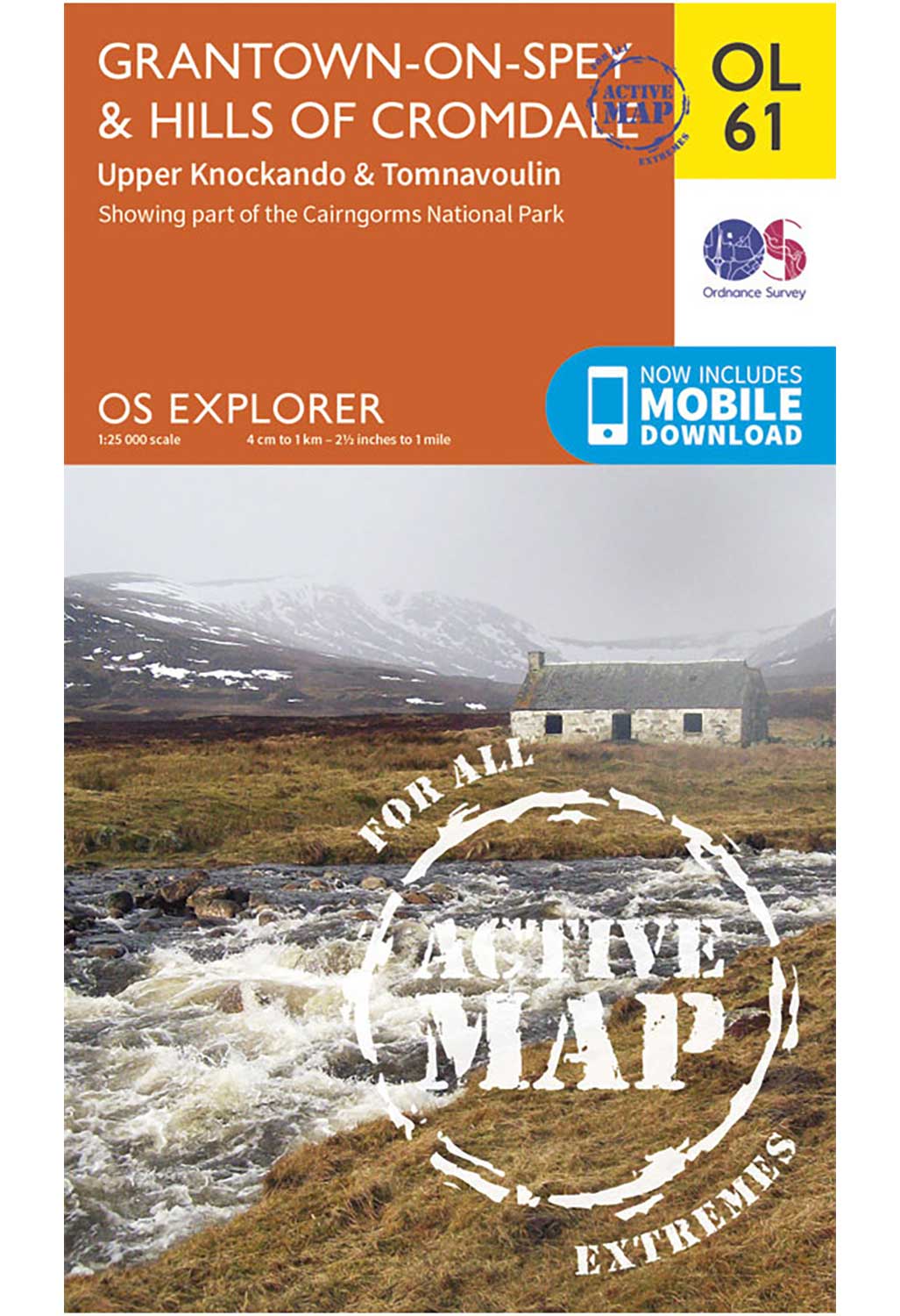 Ordnance Survey Grantown-on-Spey & Hills of Cromdale - OS Explorer Active OL61 Map